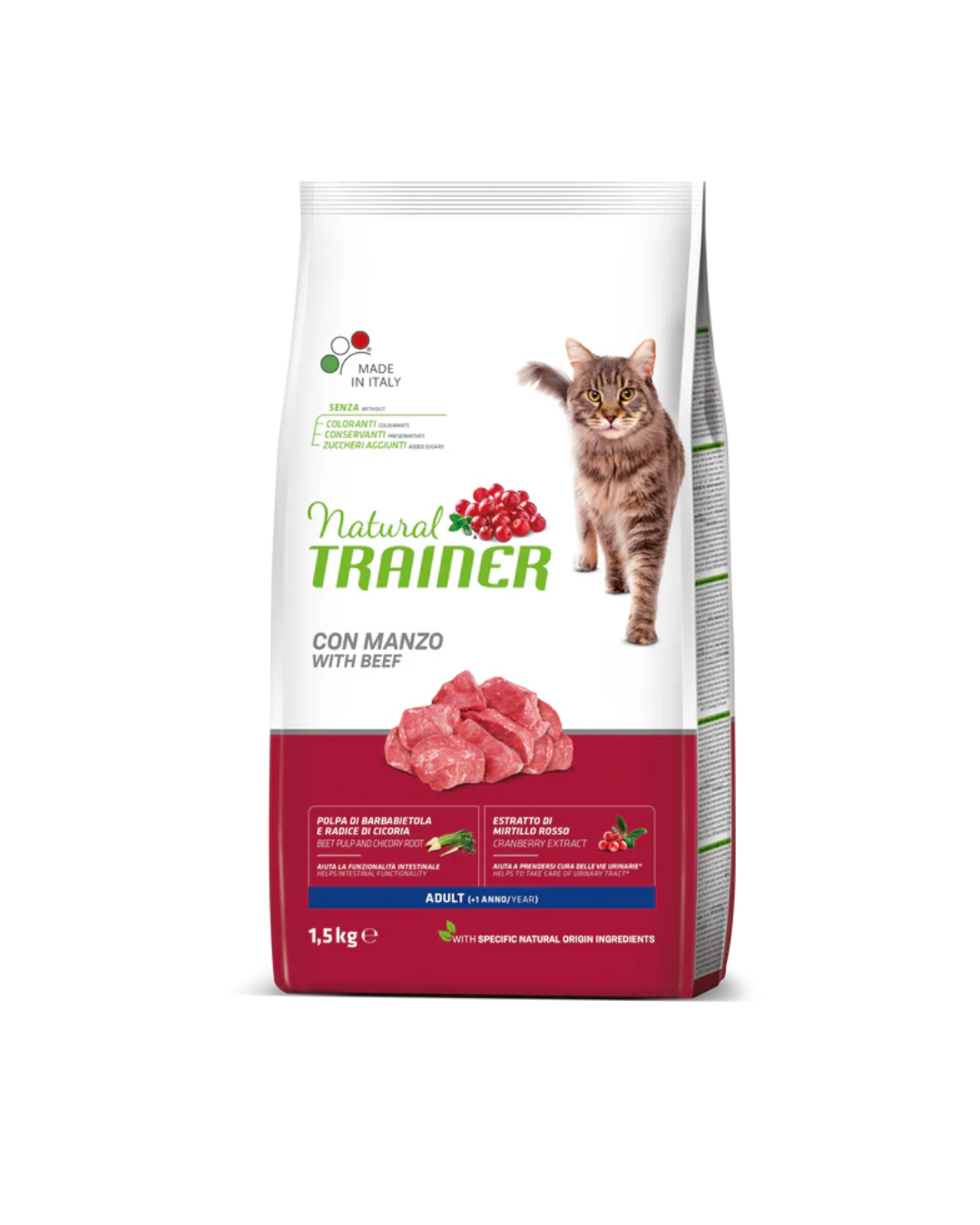 Natural Trainer - Adult Cat With Beef 300gr