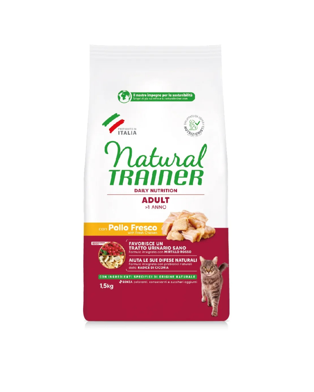 Natural Trainer - Gatto Adulto Mantenimento - Pollo 1,5kg