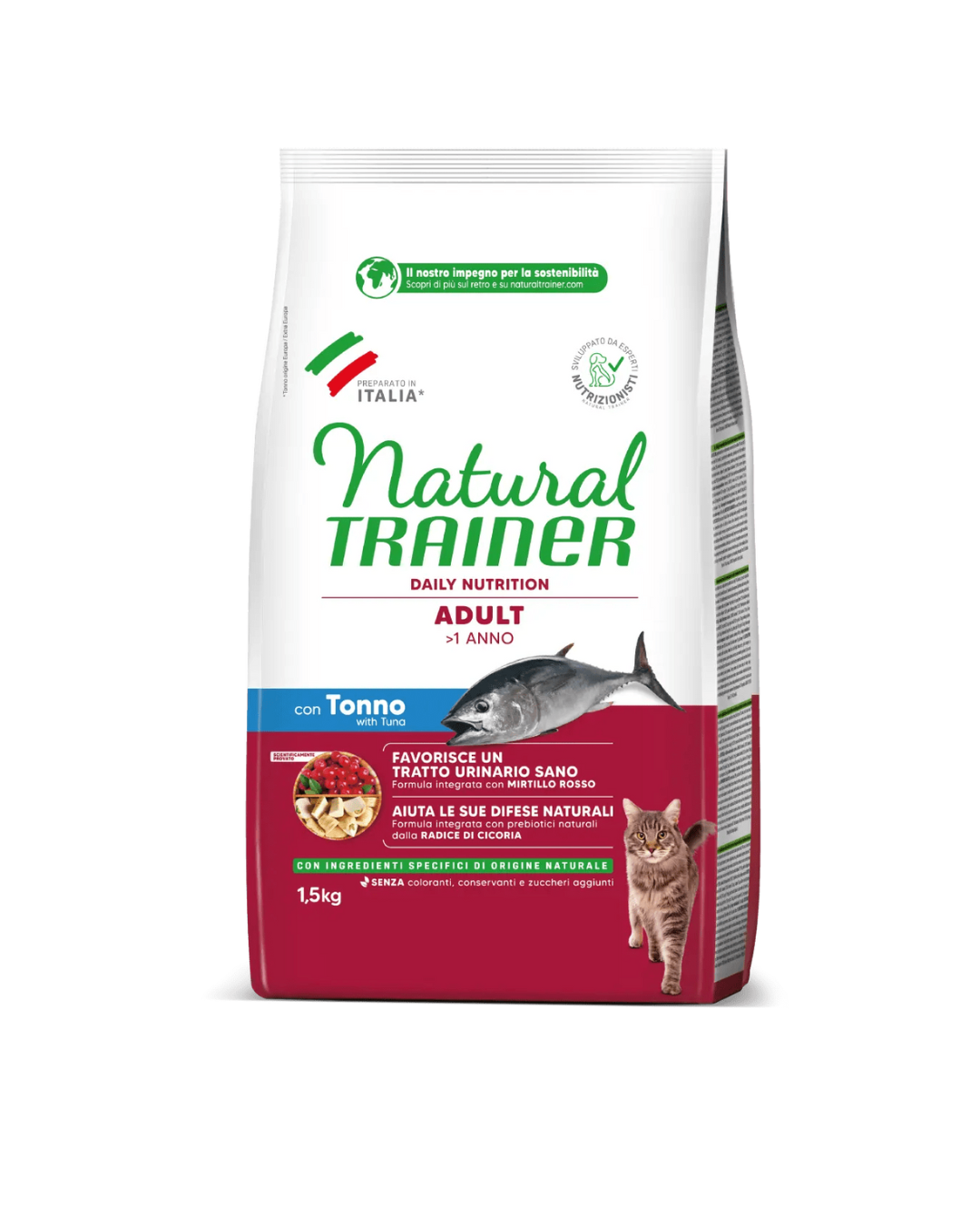 Natural Trainer - Gatto Adulto Mantenimento - Tonno 1,5kg