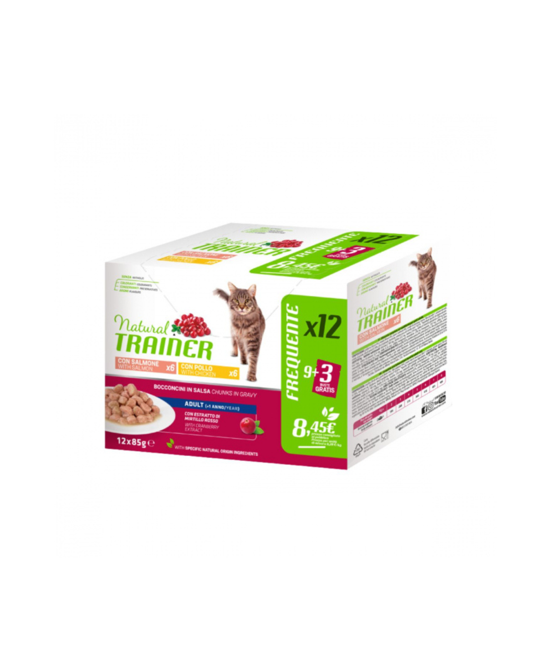 Natural Trainer - Gatto Adulto Multipack Salmone e Pollo 12x85gr