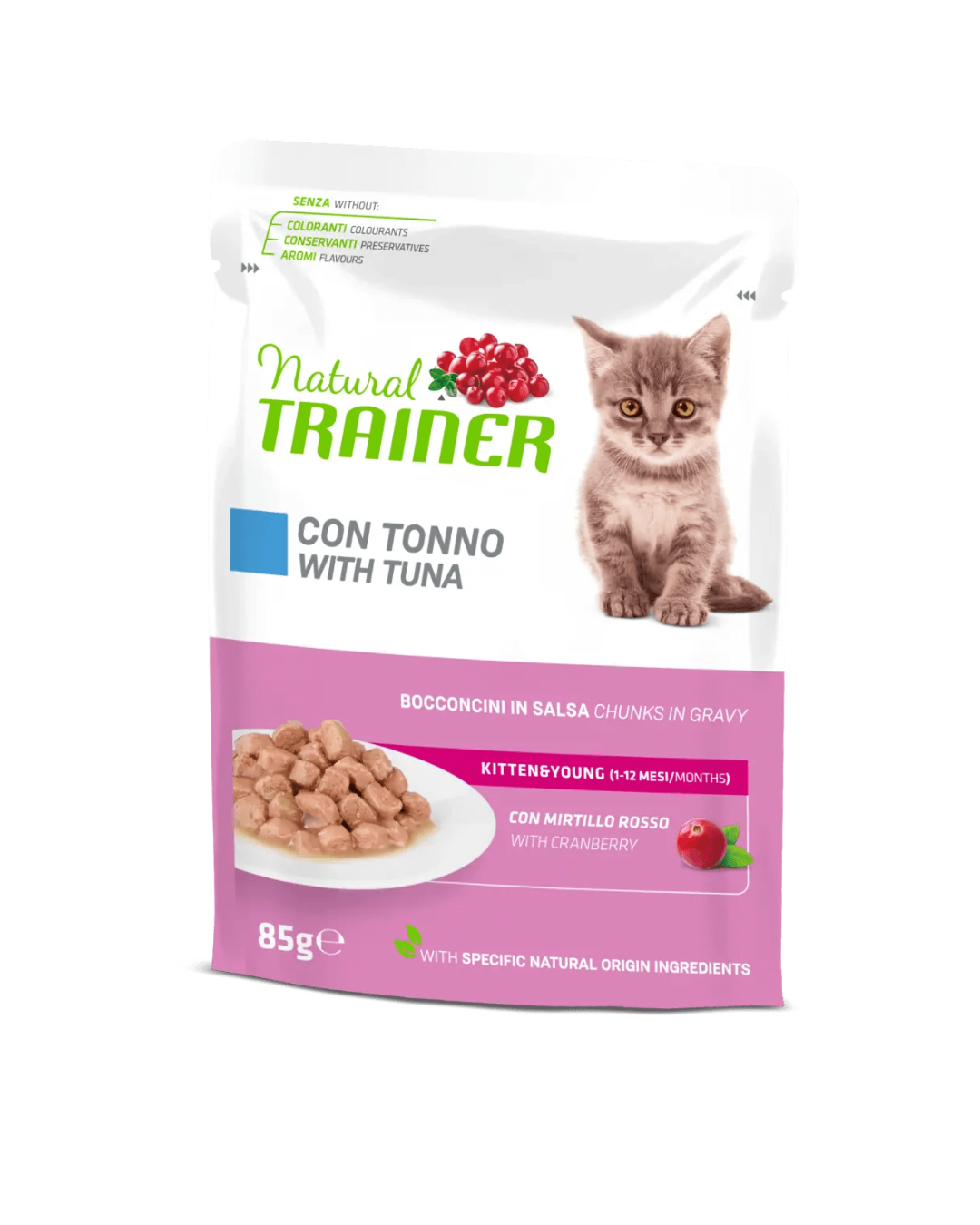 Natural Trainer - Gatto Bocconcini in Salsa Kitten - Tonno 85gr