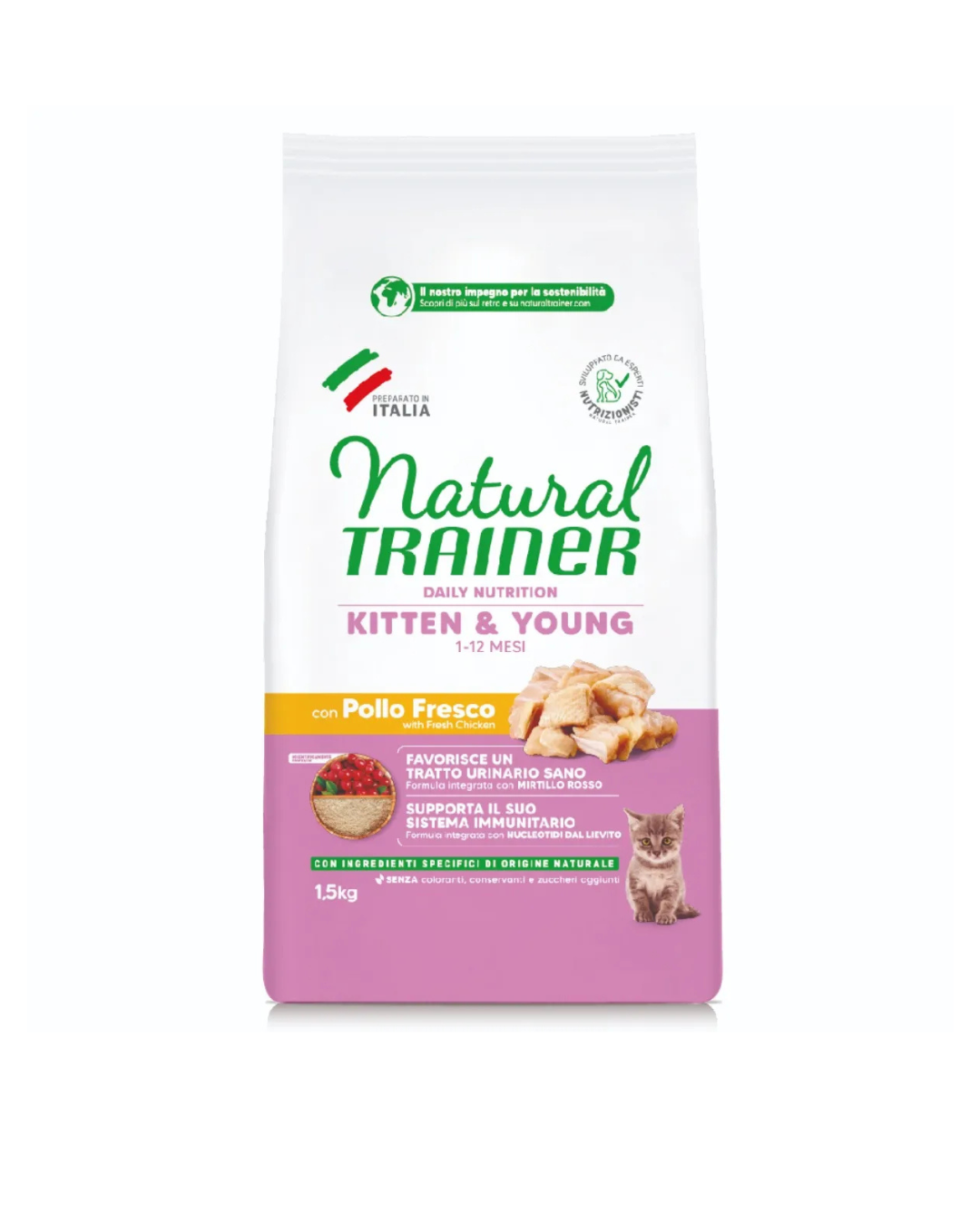 Natural Trainer - Gatto Kitten Chicken 1,5kg