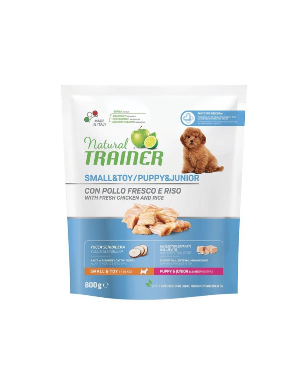 Natural Trainer - Puppy Small &amp; Toy - Chicken and Rice 800gr