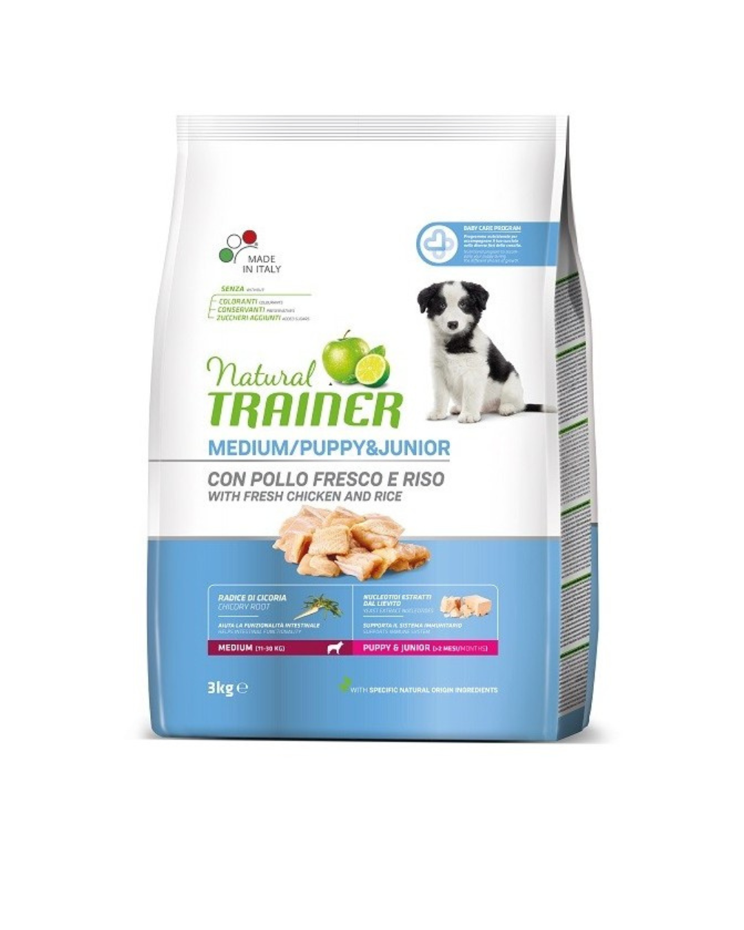 Natural Trainer - Puppy &amp; Junior Medium - Chicken and Rice 3kg