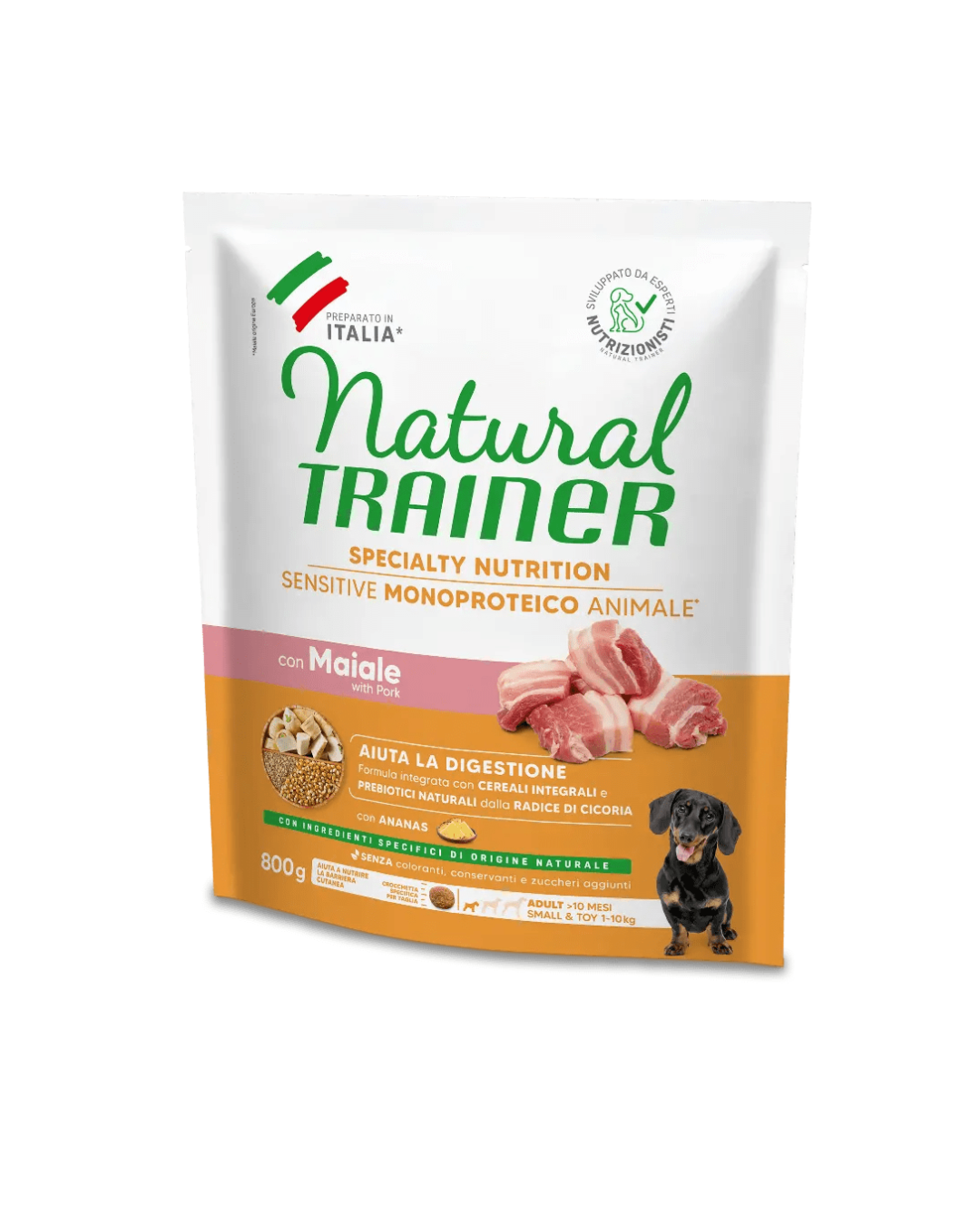 Natural Trainer - Sensitive No Gluten Adult Mini - Maiale 800gr