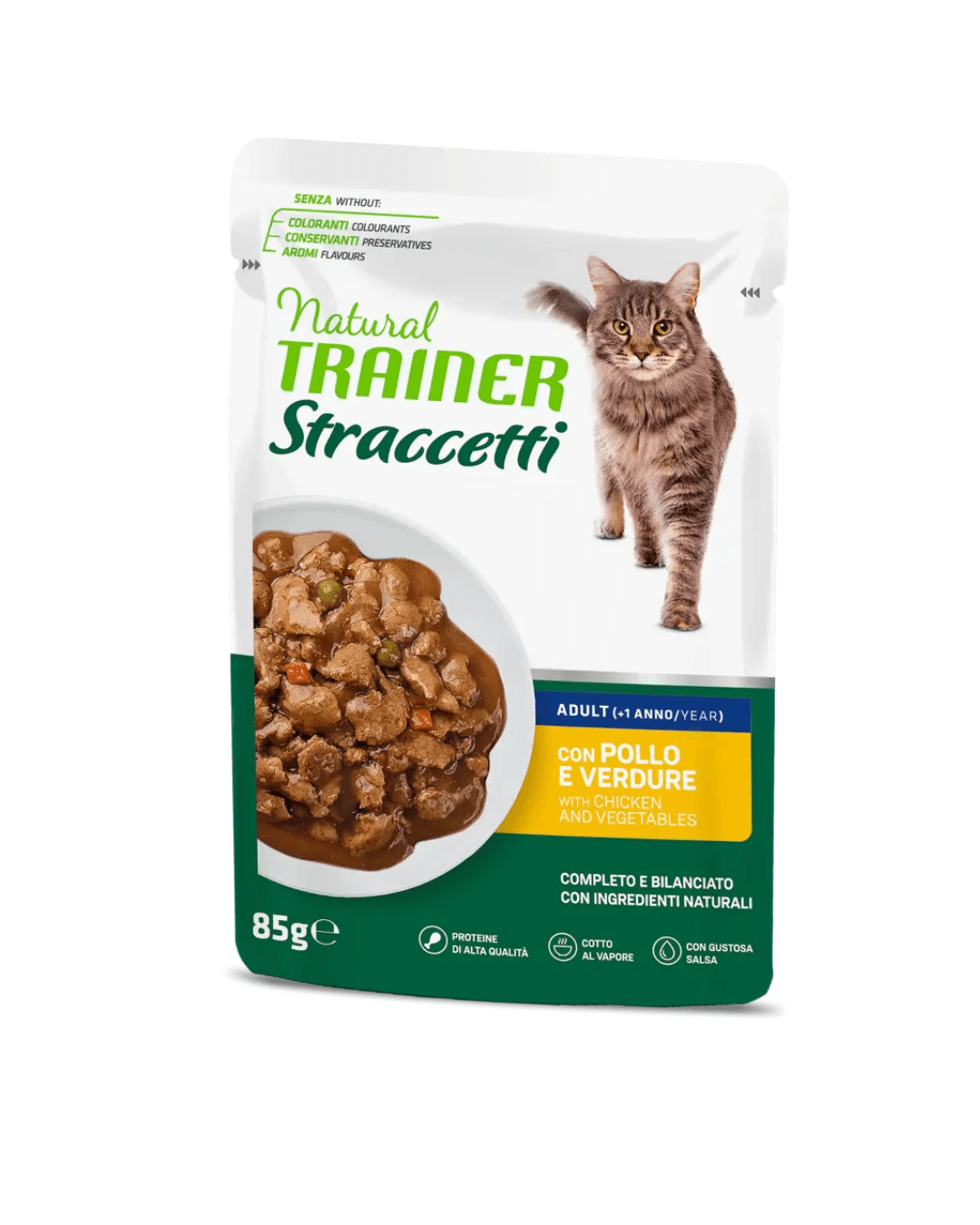 Natural Trainer - Straccetti per Gatto Sterilizzato con Pollo - 85 gr