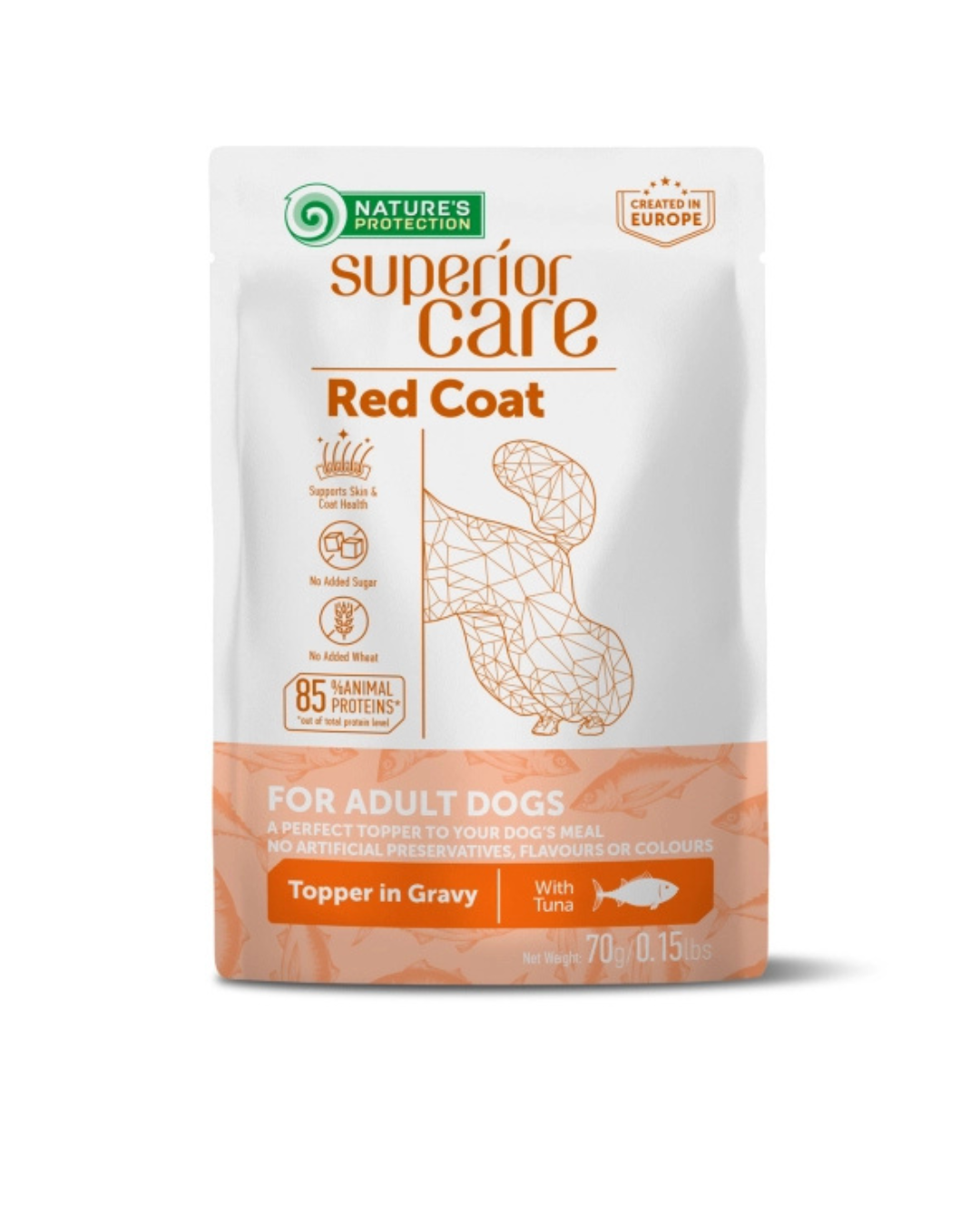 Nature's Protection - Pouch Red Coat Dog All Breeds Tonno  70gr