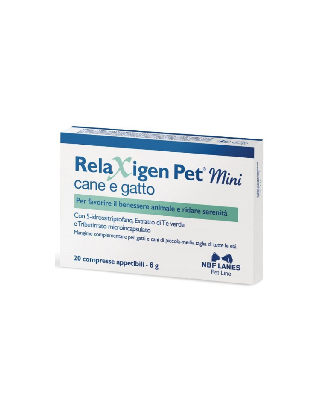 Nbf Lanes - Relaxigen Pet Mini Cane e Gatto - 20 Compresse Appetibili