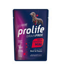 Prolife - Adult Sensitive Mini Dog Grain Free - Manzo e Patate - Umido in Bustina 100 gr