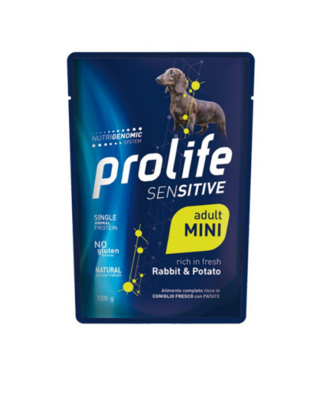 Prolife - Adult Mini Dog Sensitive - Coniglio e Patate - Umido in Bustina 100 gr