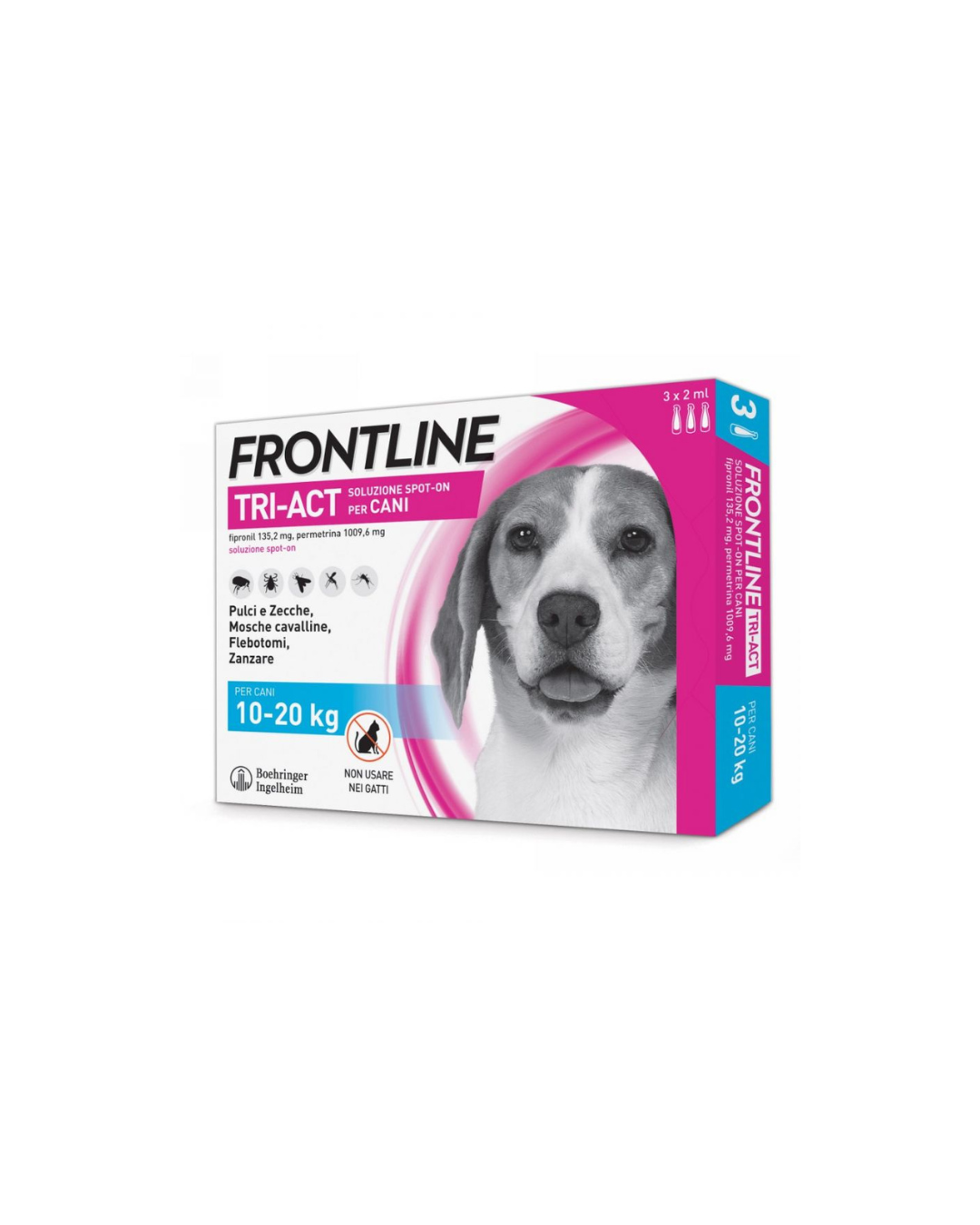 Frontline Tri - Act spot On - for Dogs 10 - 20 kg 3 Pipettes