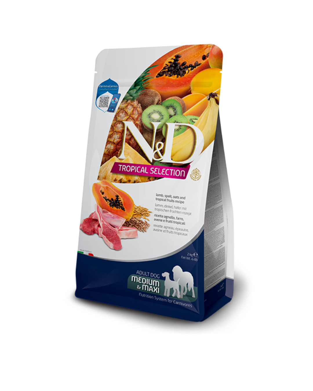 Farmina - N&D -Dog Adult Medium Maxi Tropical - Agnello 10kg