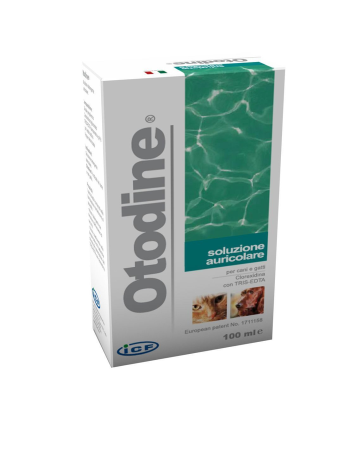ICF - Otodine 100ml - Soluzione Auricolare con Clorexidina TRIS-EDTA - Per Cani e Gatti
