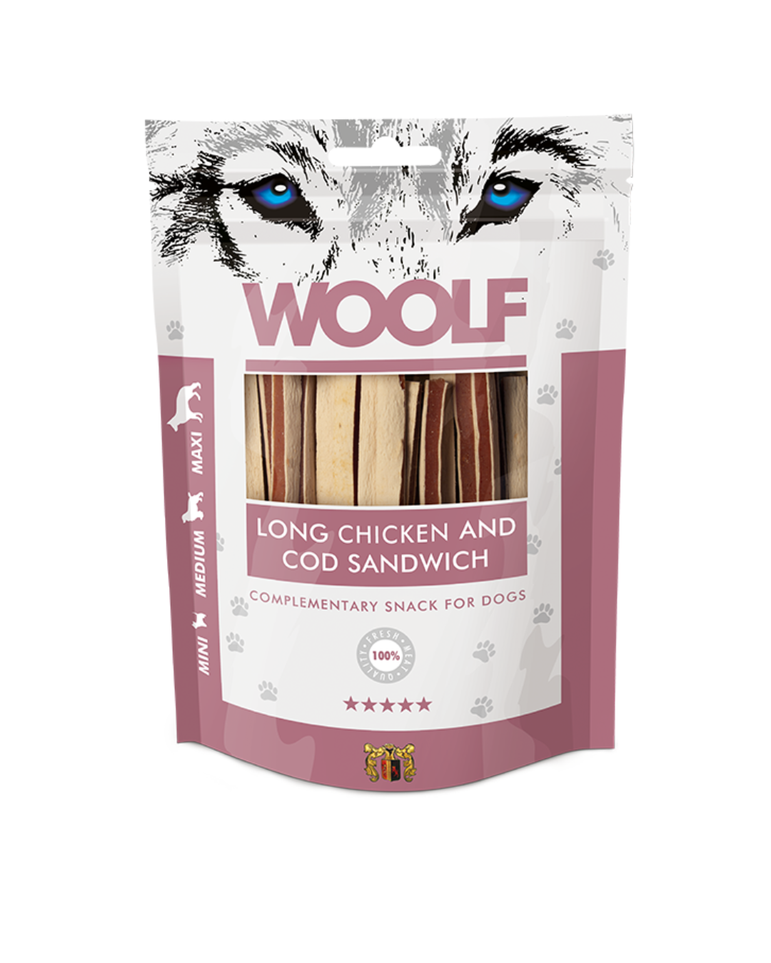 Woolf - Sandwich Lungo di Pollo e Merluzzo - 100 gr