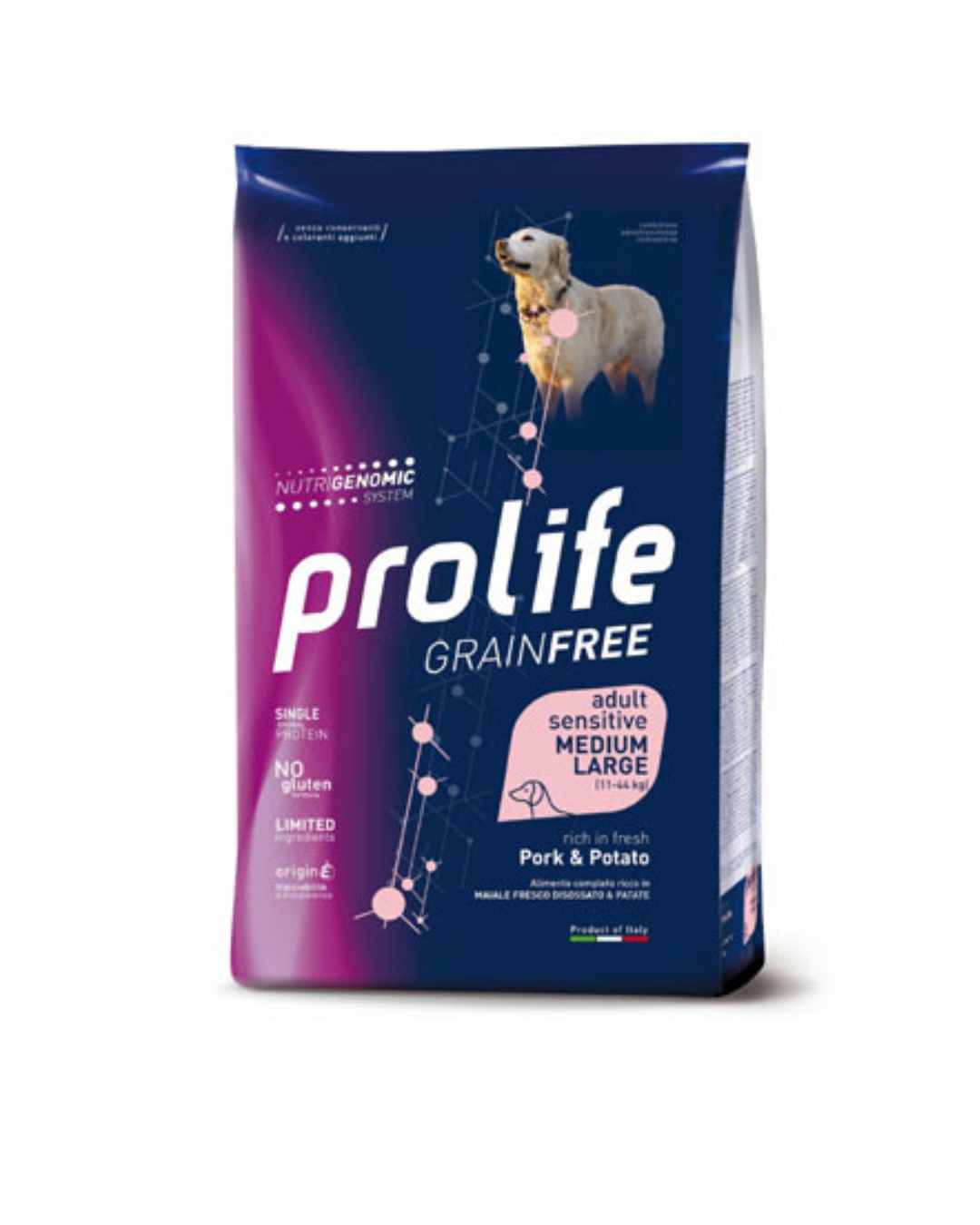 Prolife - Grain Free Sensitive Adult Medium Large - Maiale e Patate 10kg