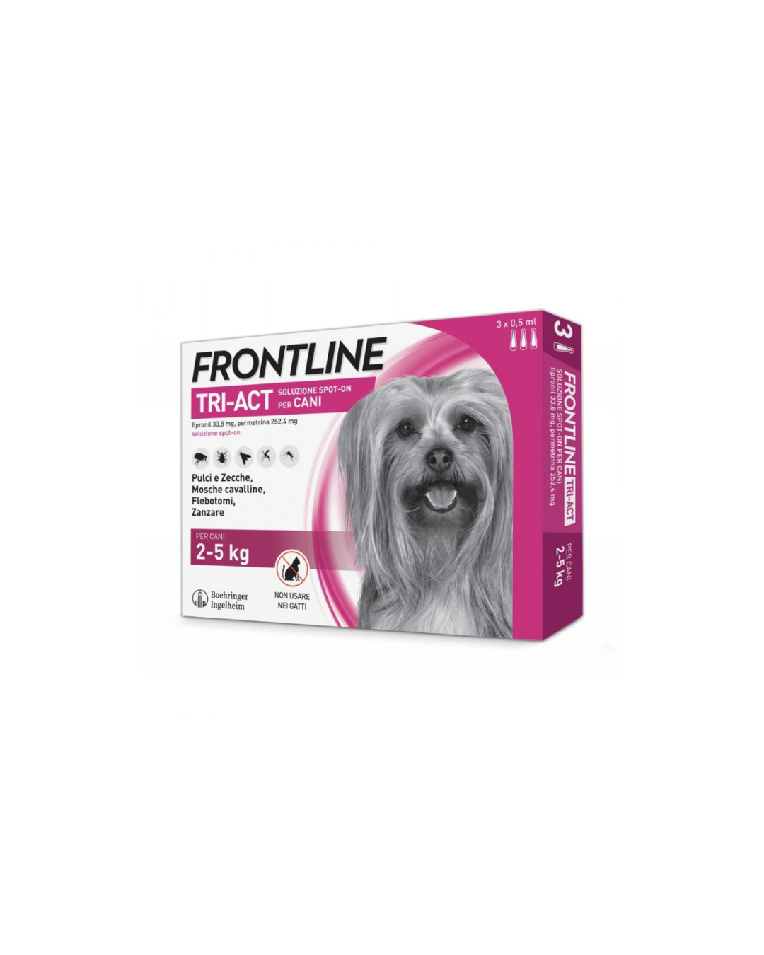 Frontline Tri - Act Spot On - for Dogs 2 - 5 kg - 3 Pipettes