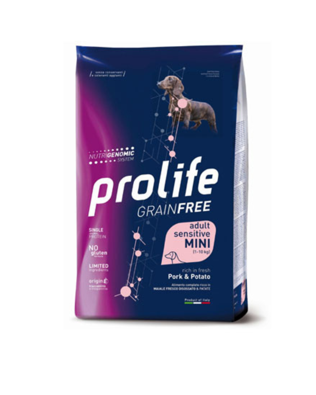 Prolife - Dog Grain Free Sensitive - Adult Mini - Maiale e Patate 2 kg