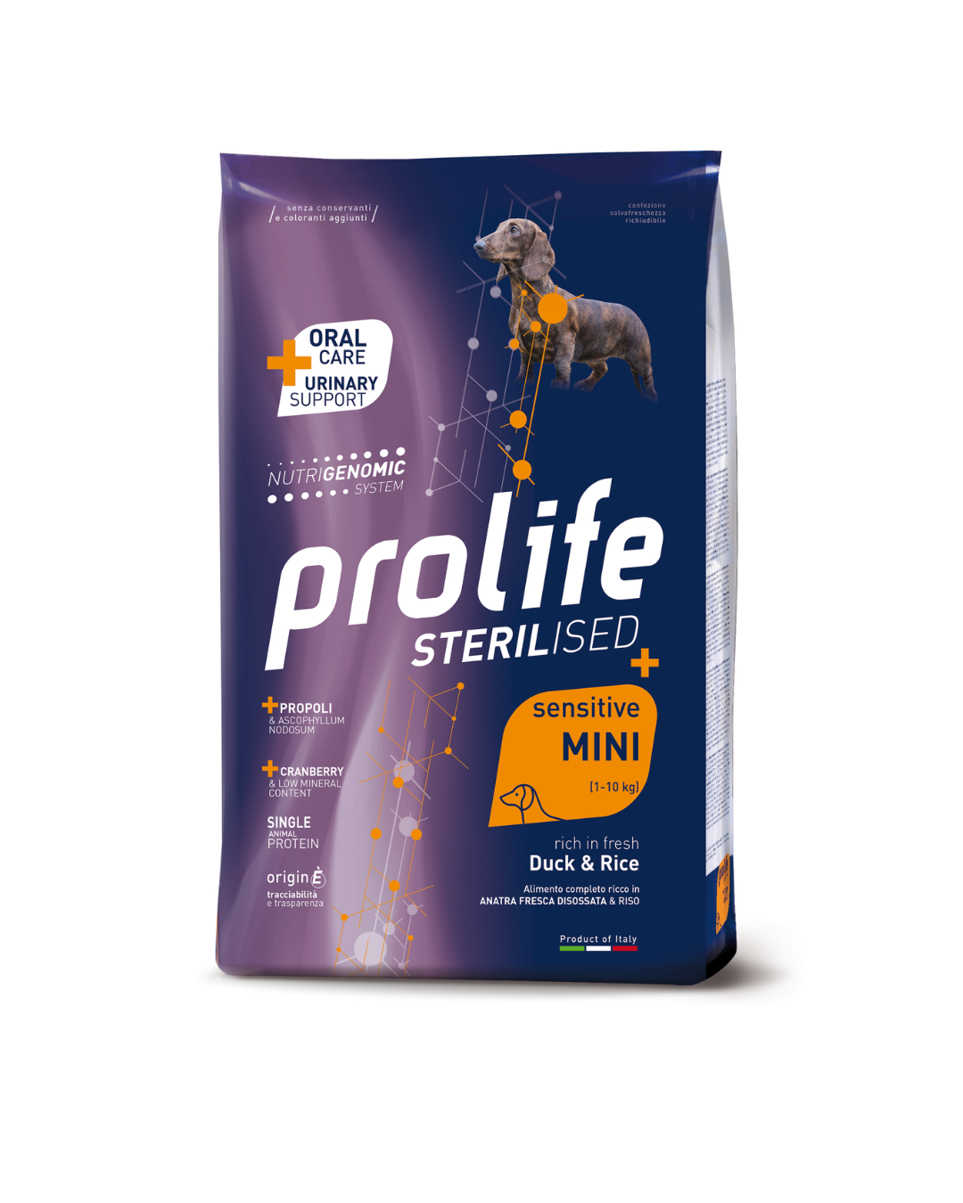 Prolife - Dog Sterilised Sensitive Mini - Anatra e Riso 600gr