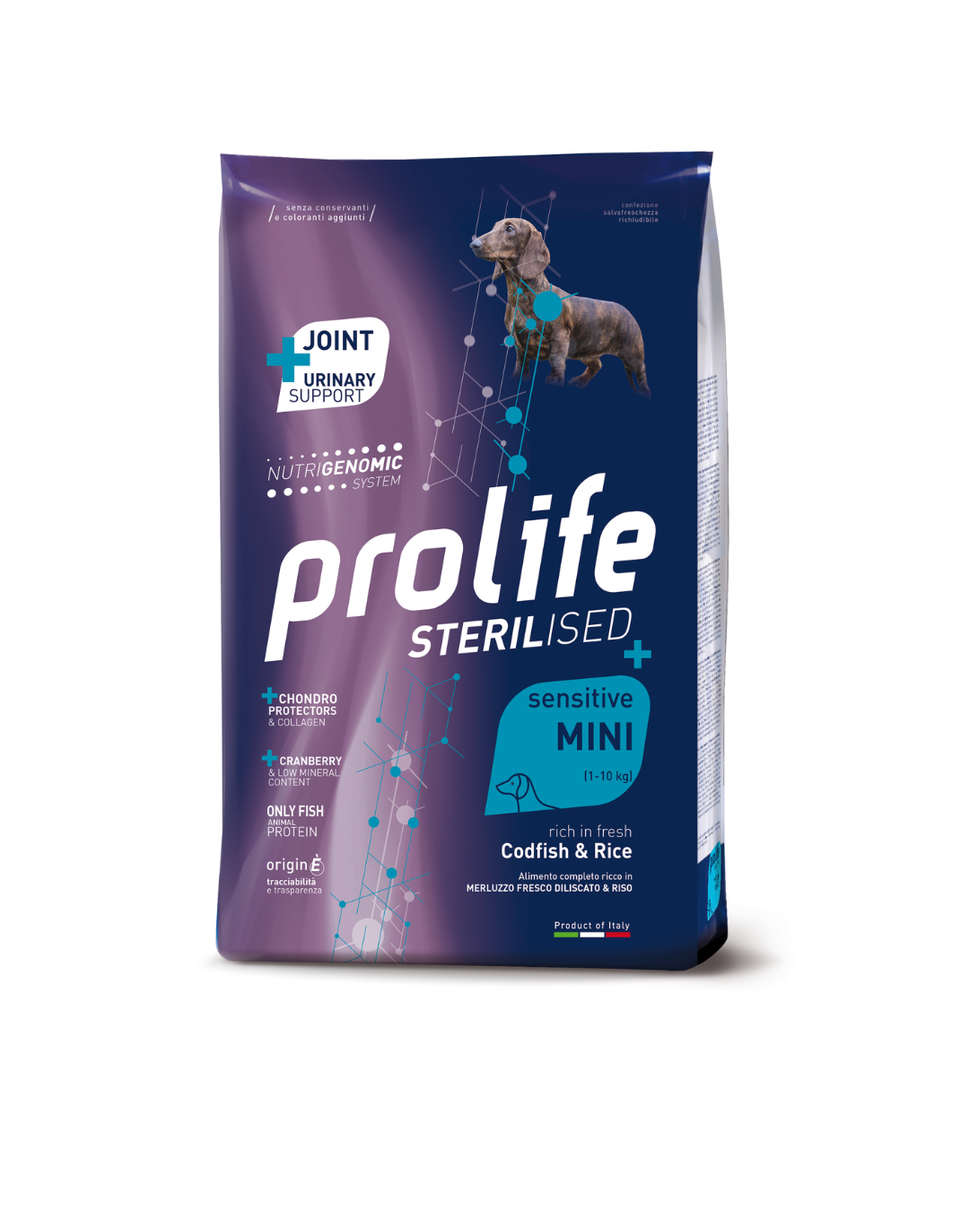 Prolife - Dog Sterilised Sensitive Mini - Merluzzo e Riso 2 kg
