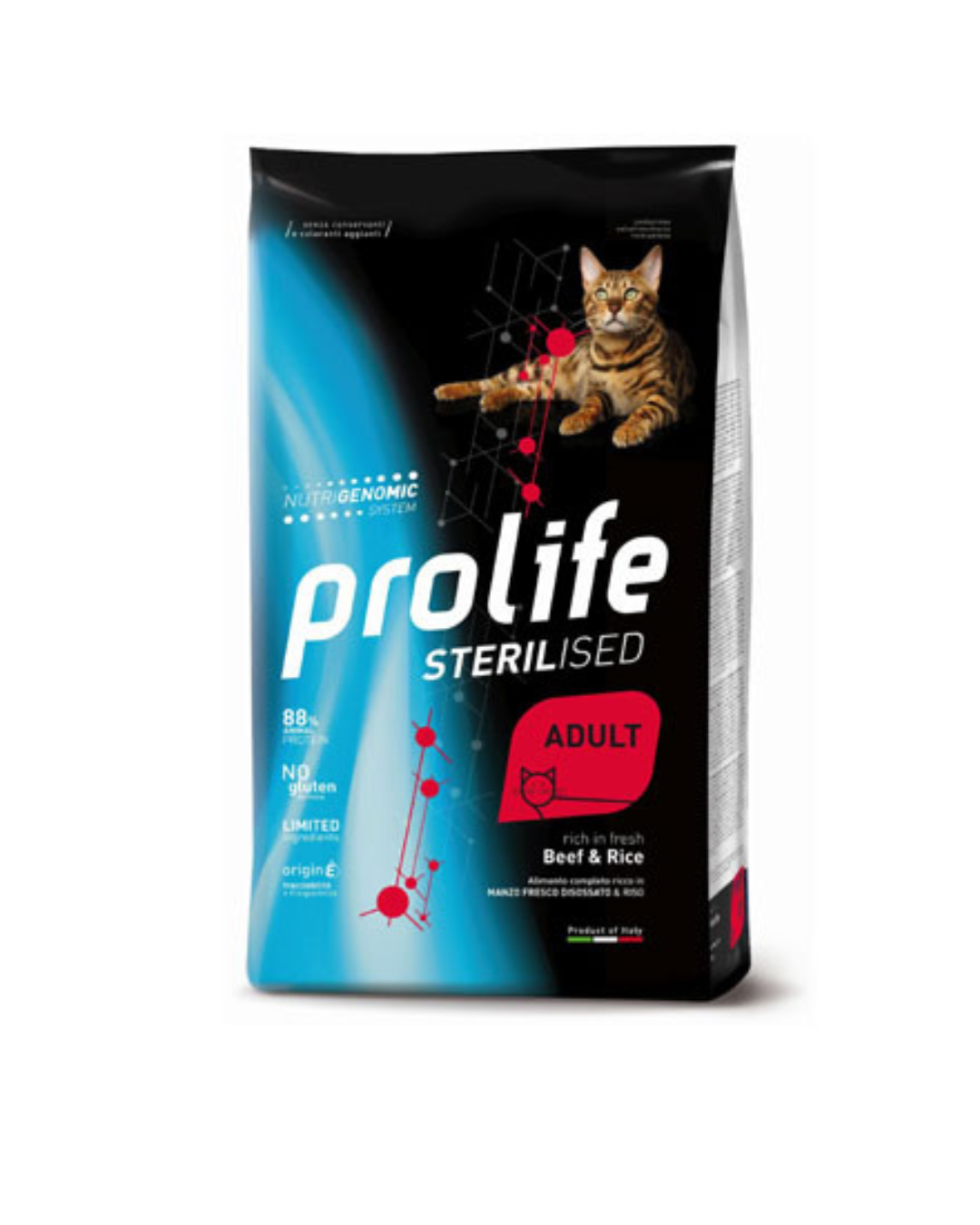 Prolife - Gatto Sterilizzato Adulto - Manzo e Riso 1,5 kg