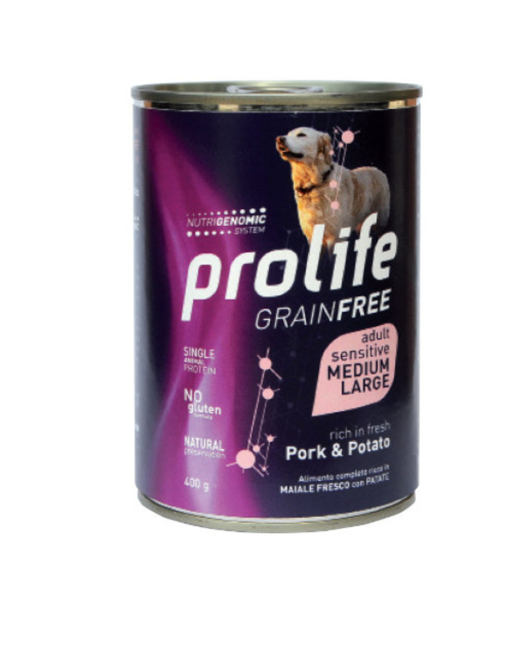 Prolife - Grain Free Sensitive Adult Medium Large - Maiale e Patate 400 g