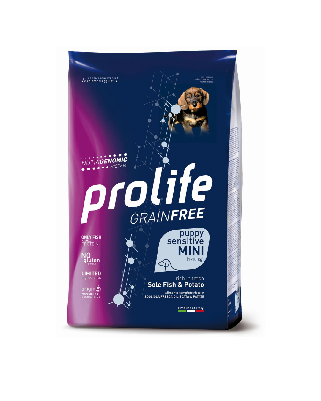 Prolife - Grain Free Sensitive Cane Puppy Mini - Sole and Potatoes 600 g