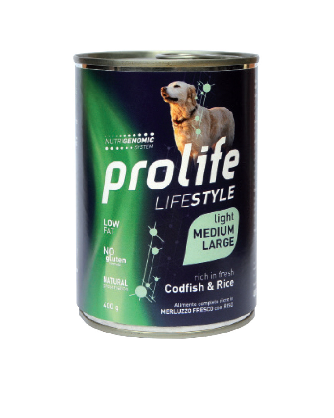 Prolife - Light Medium Large Dog Life Style - Merluzzo e Riso 400 gr
