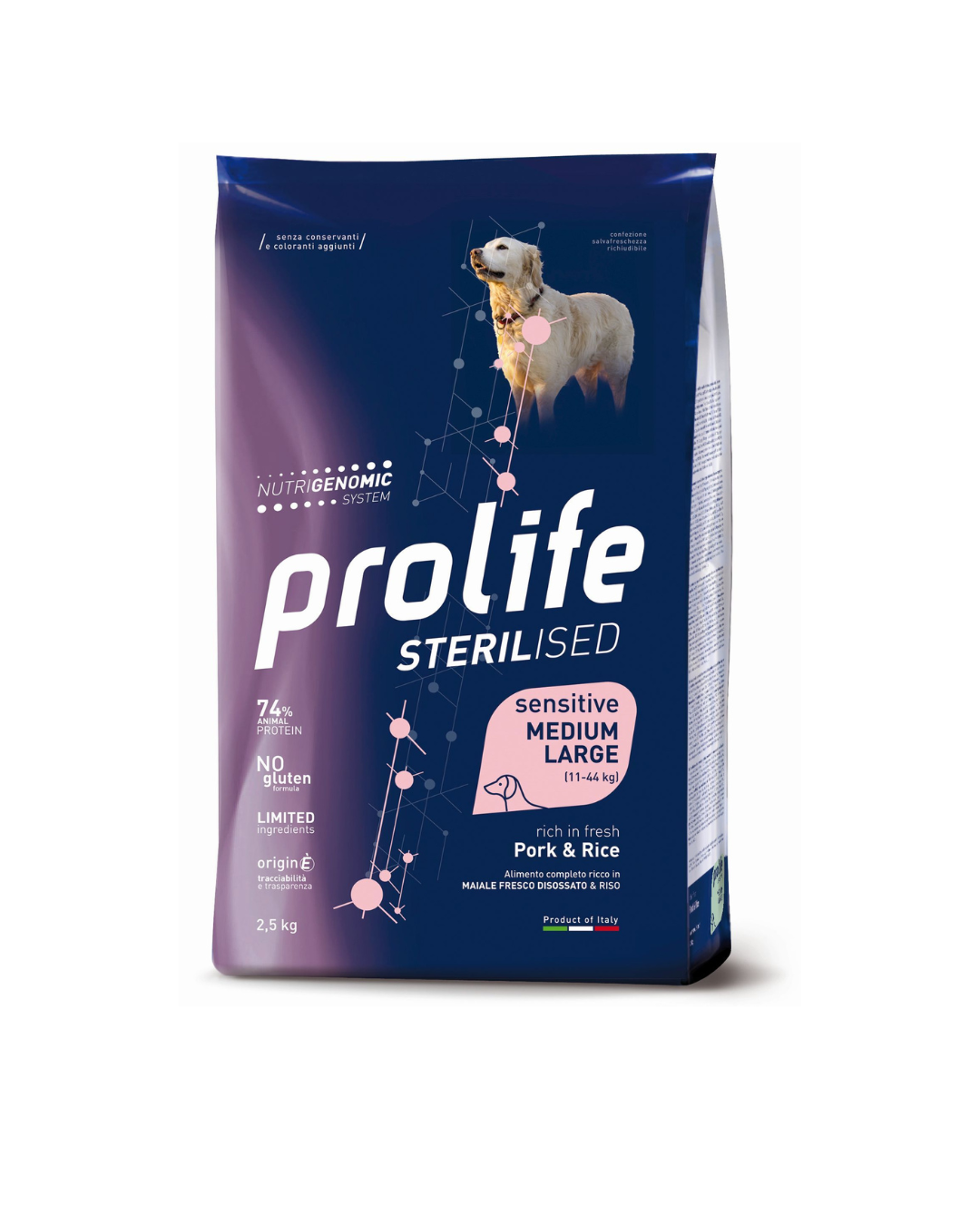 Prolife - Sterilized Sensitive Adult Medium Large - Pork and Rice 12kg