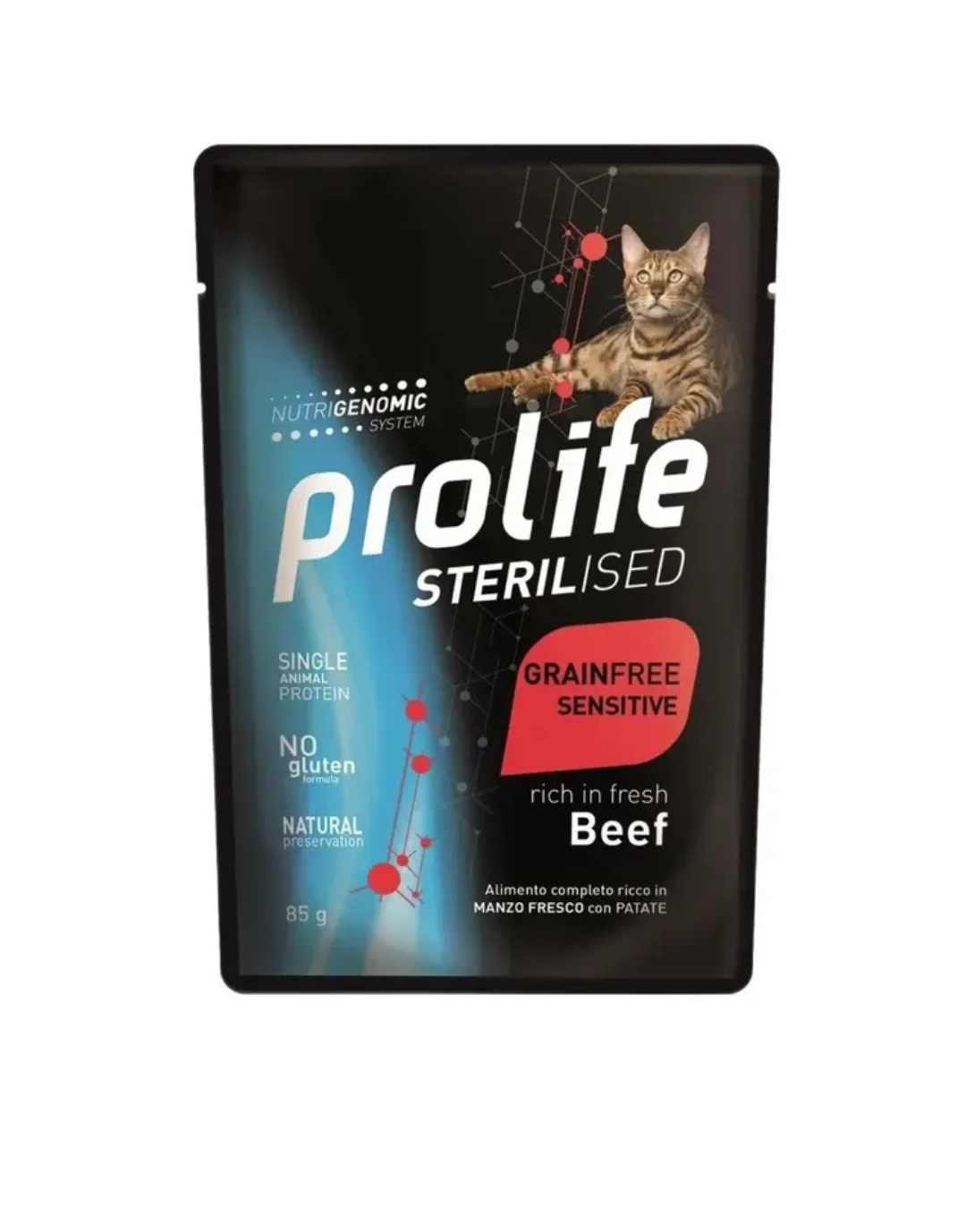 Prolife - Sterilizzato Grain Free Sensitive Gatto Adult - Manzo 85 g