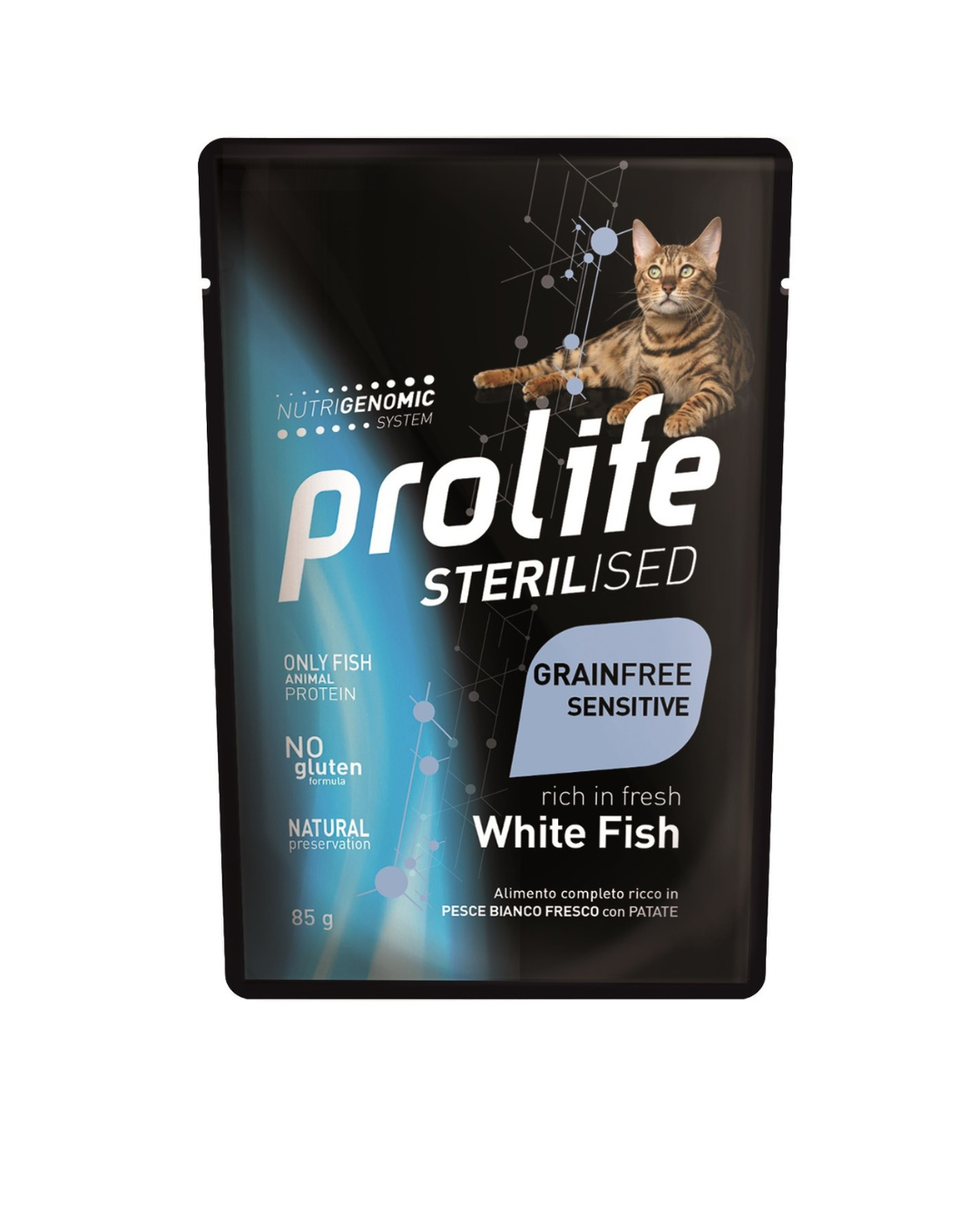 Prolife - Sterilizzato Grain Free Sensitive Gatto Adult - Pesce Bianco 85 g