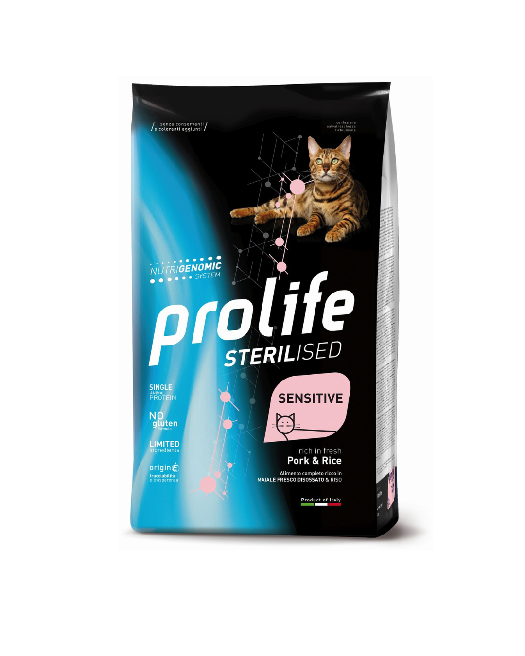 Prolife - Sterilized Sensitive Adult Cat - Pork and Rice 1.5 kg