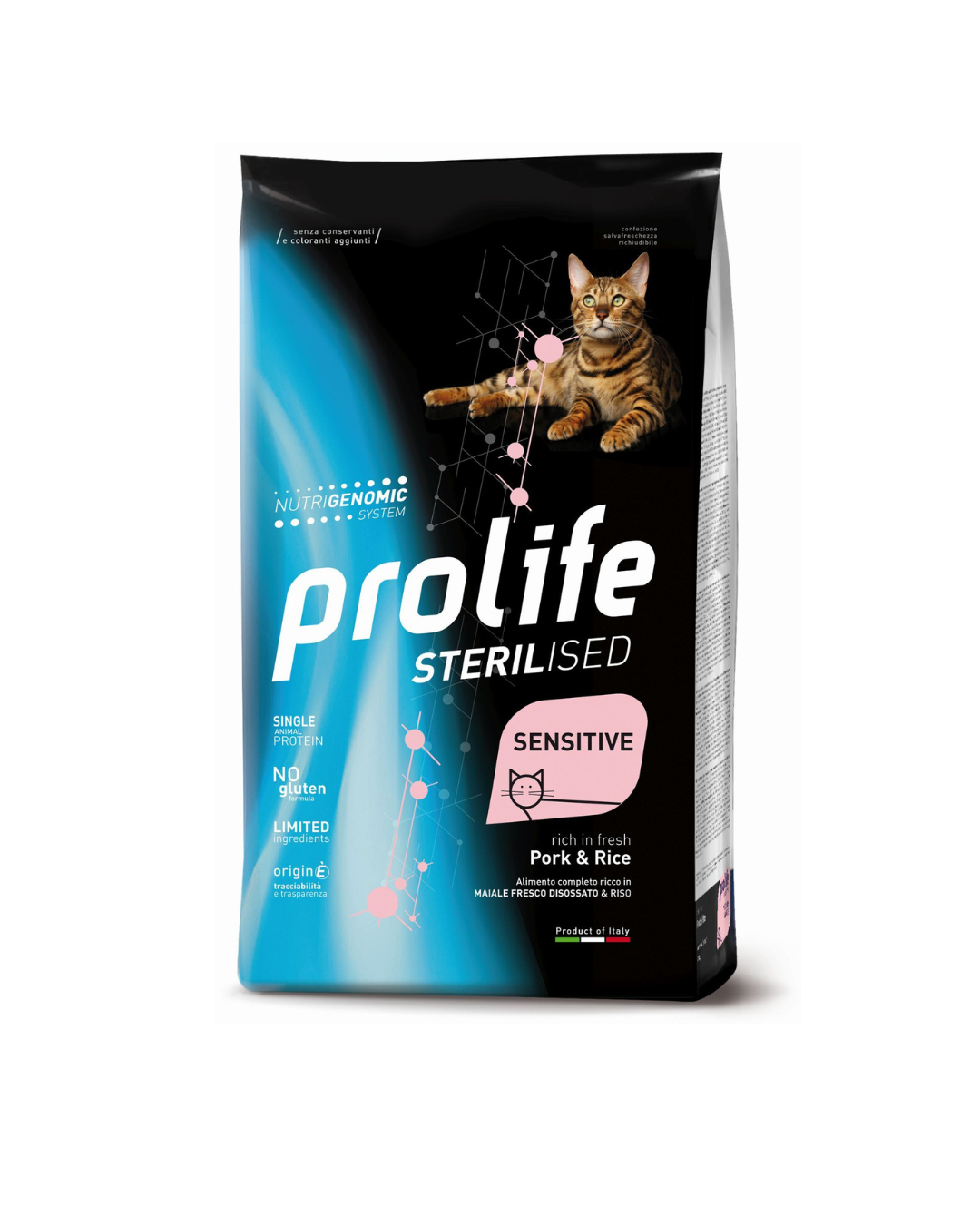 Prolife - Sterilizzato Sensitive Gatto Adult - Maiale e Riso 1,5 kg
