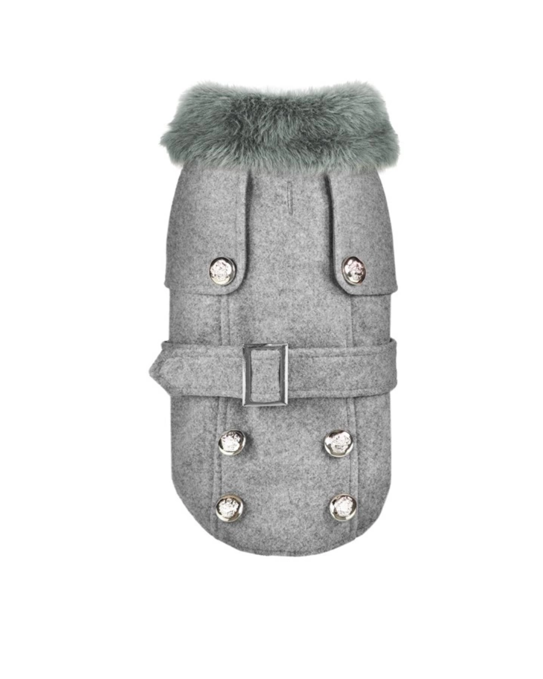 Record - Cappotto per Cani Audrey Grigio 45cm L (Lunghezza Dorso)