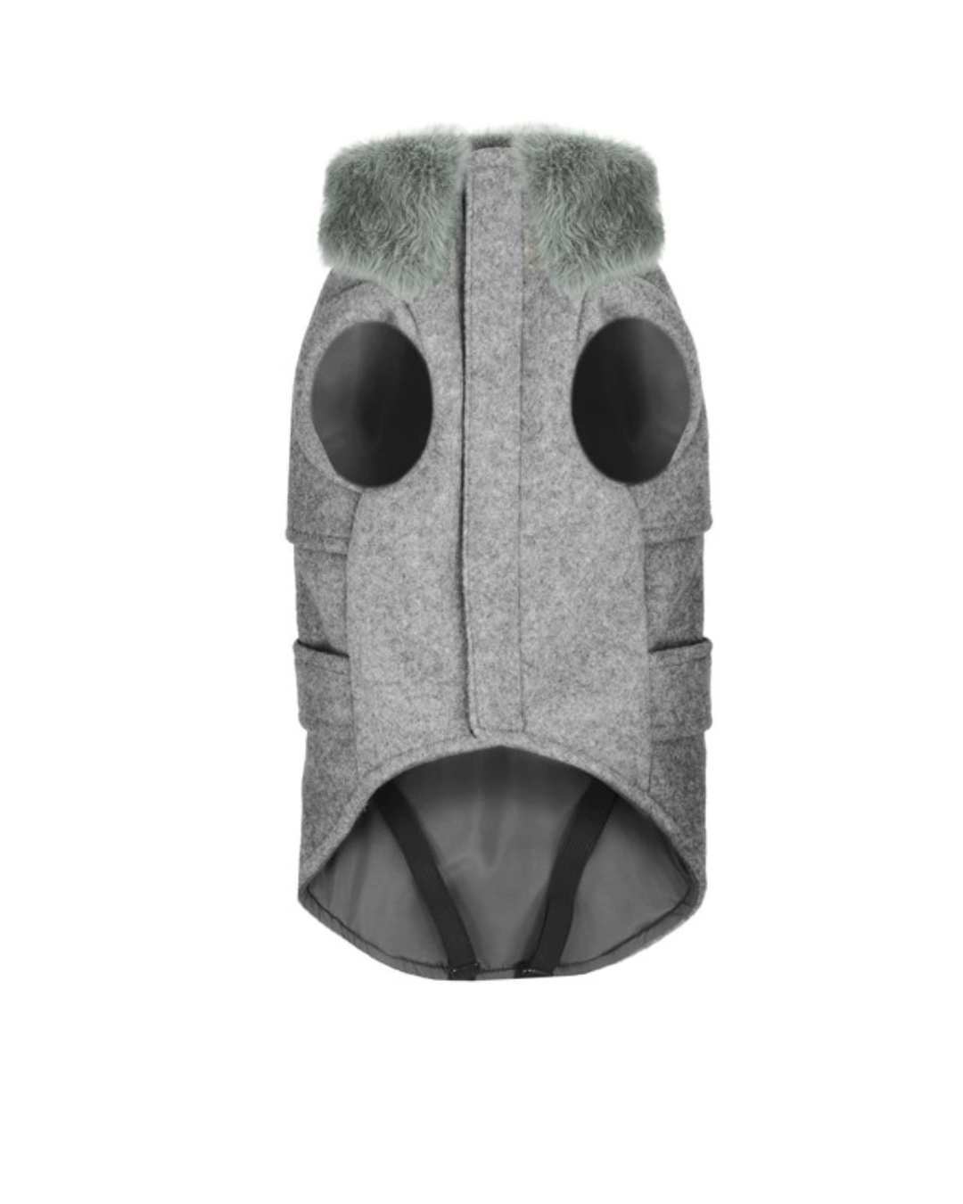 Record - Cappotto per Cani Audrey Grigio 45cm L (Lunghezza Dorso)