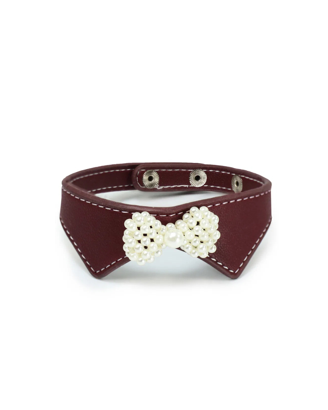 Record - Collare per Cani e Gatti con Fiocco in Perline Gentleman