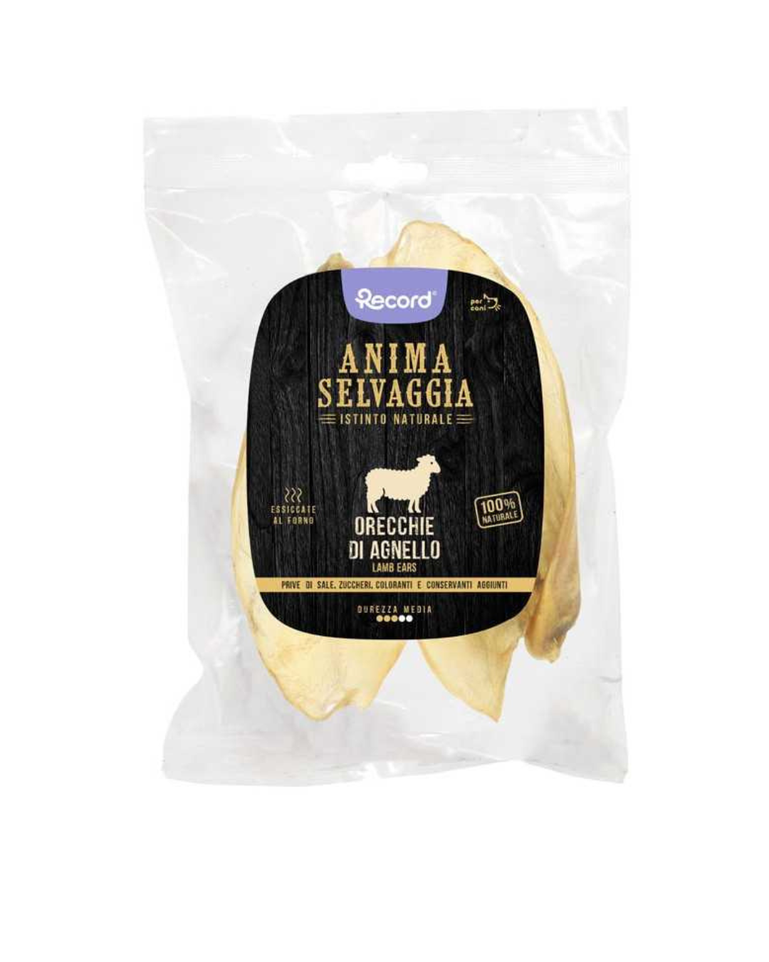 Record Anima Selvaggia Orecchie di Agnello per Cani 20gr