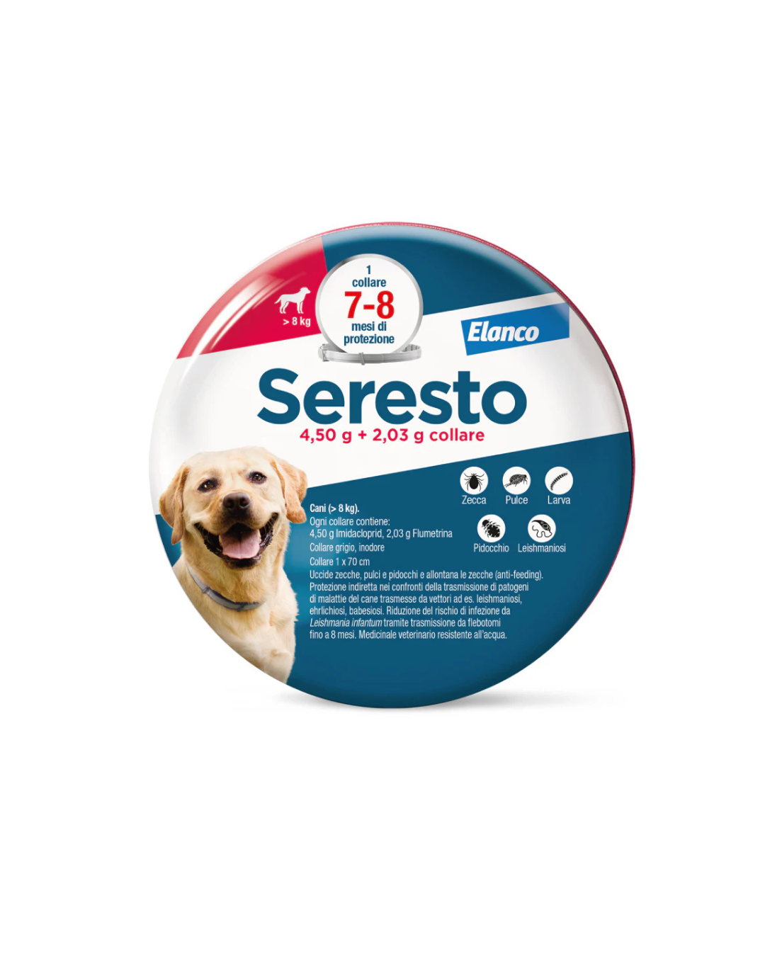 Seresto - Collare Antiparassitario Per Cani Di Taglia Grande Superiore A 8 kg - Elanco