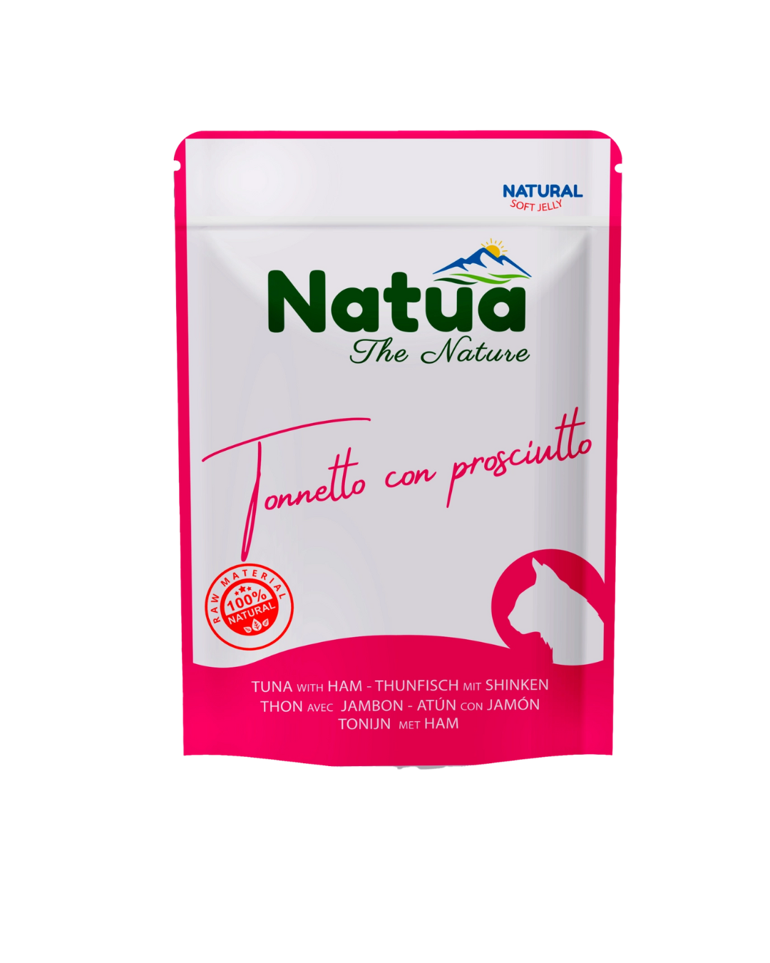 Natua - Umido per gatti - Tonnetto con Prosciutto 70 g