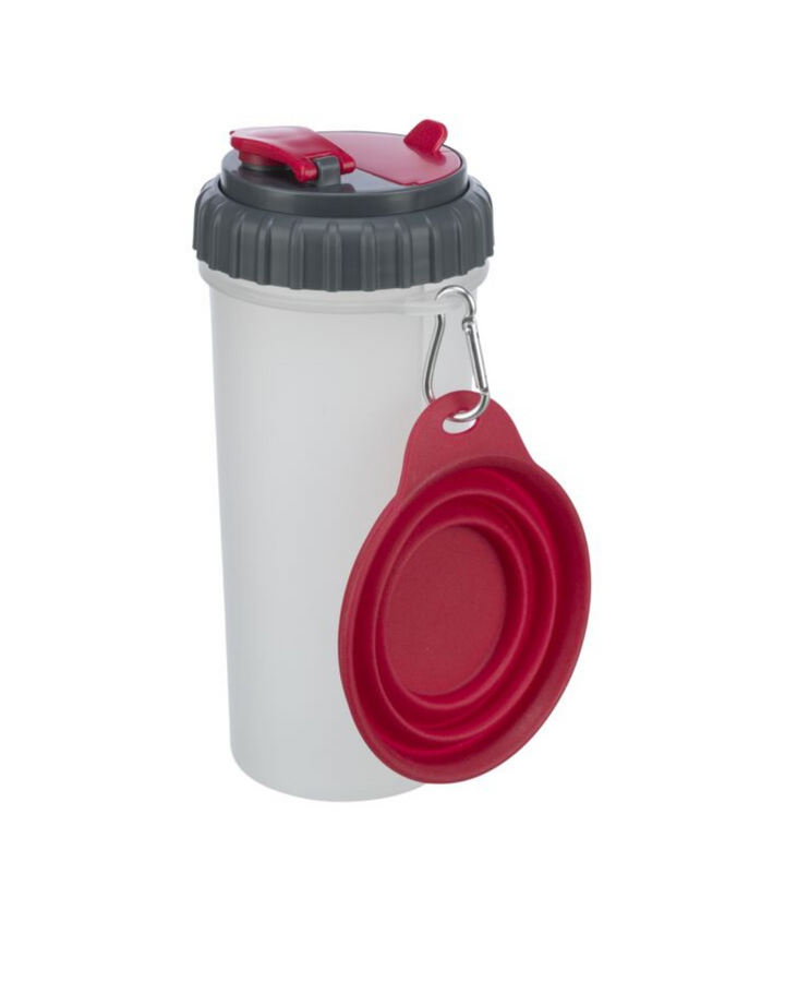 Trixie - Borraccia Contenitore per Cibo e Acqua - Misura 2x0,35lt 11x23 cm