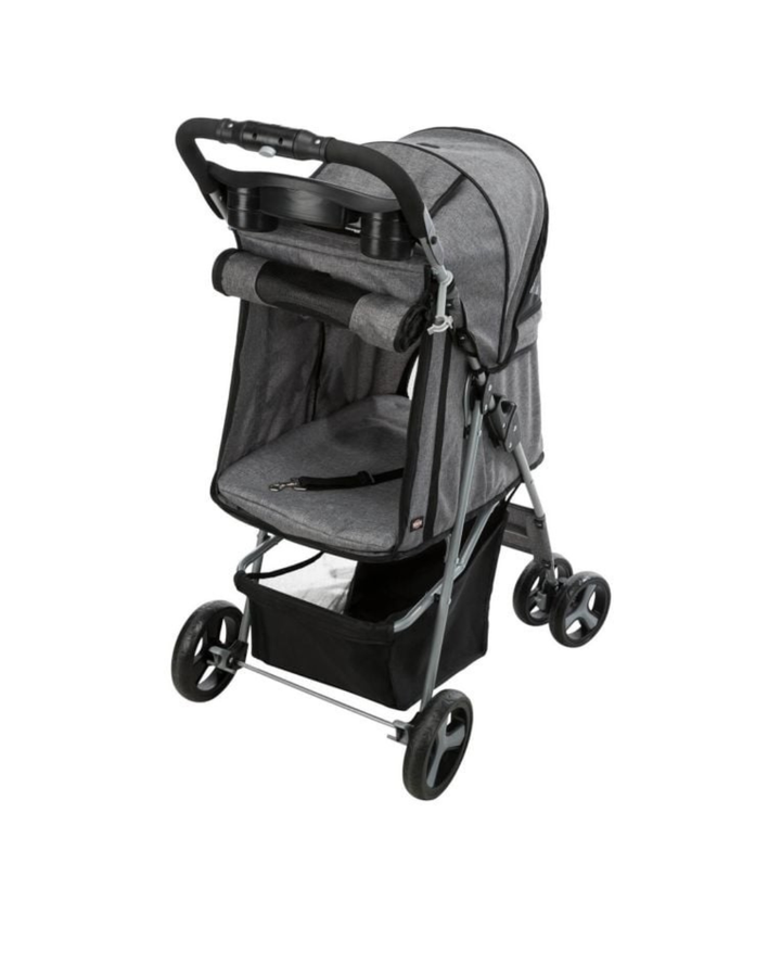 Trixie - Passeggino per Cani e Gatti - Misura 47x100x80 cm - Colore Grigio