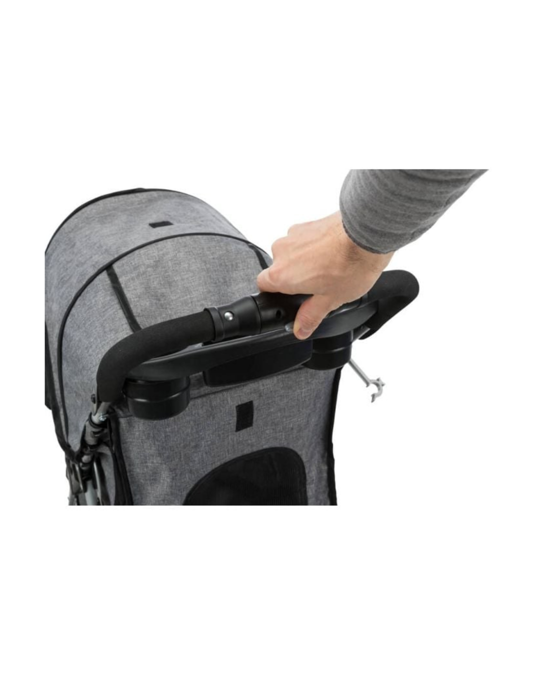Trixie - Passeggino per Cani e Gatti - Misura 47x100x80 cm - Colore Grigio