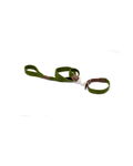 Leopet Ethnic - Guinzaglio Nastro in Cotone Verde Washed 120x3,5 cm