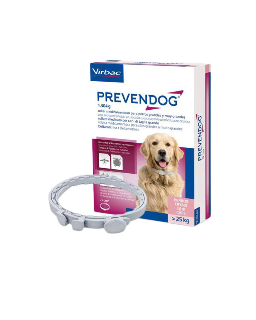 Virbac - Prevendog x2 Collari Antiparassitari 75cm Per Cani +25 kg