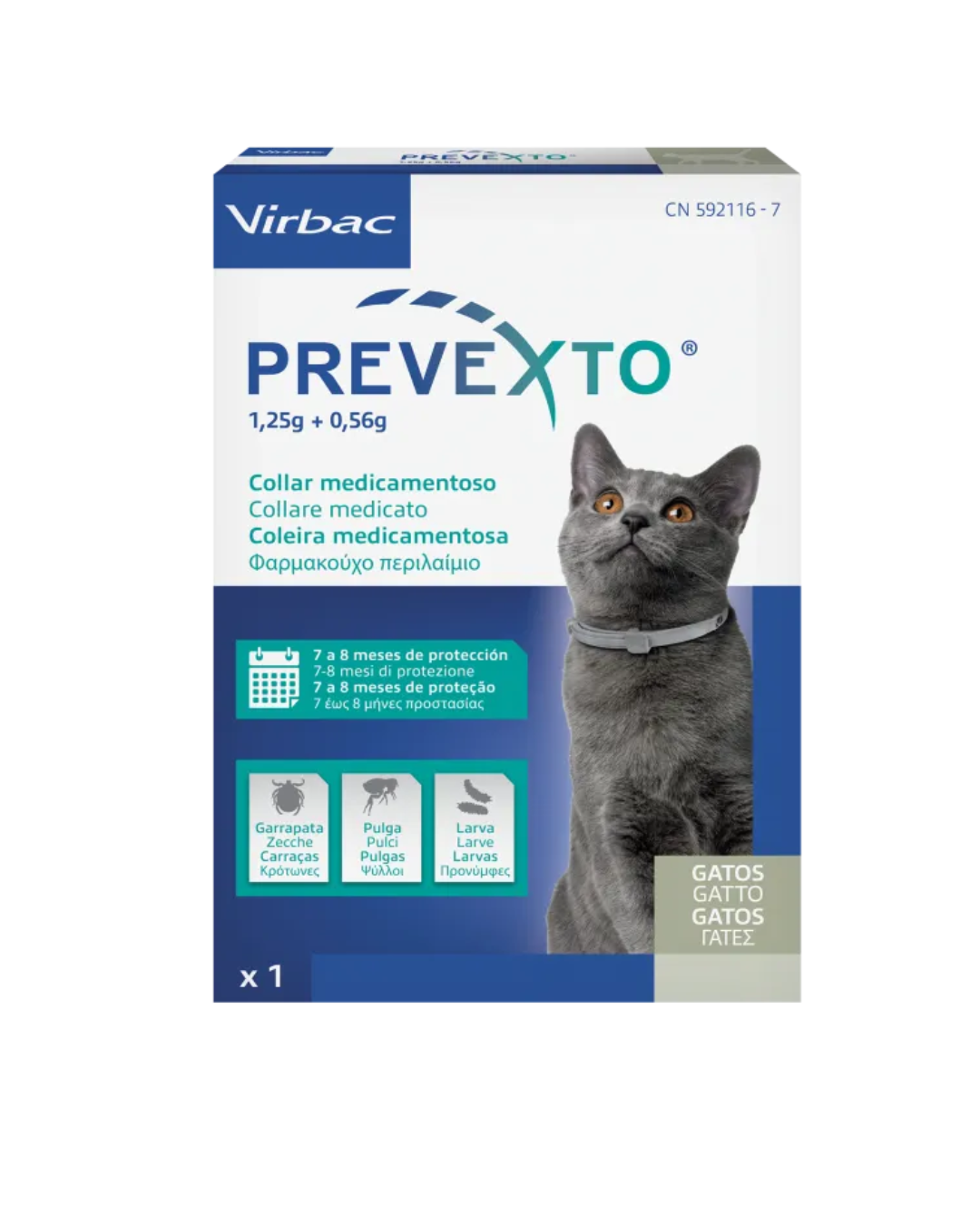 Virbac - Prevexto Collare Antiparassitario 38cm Gatto
