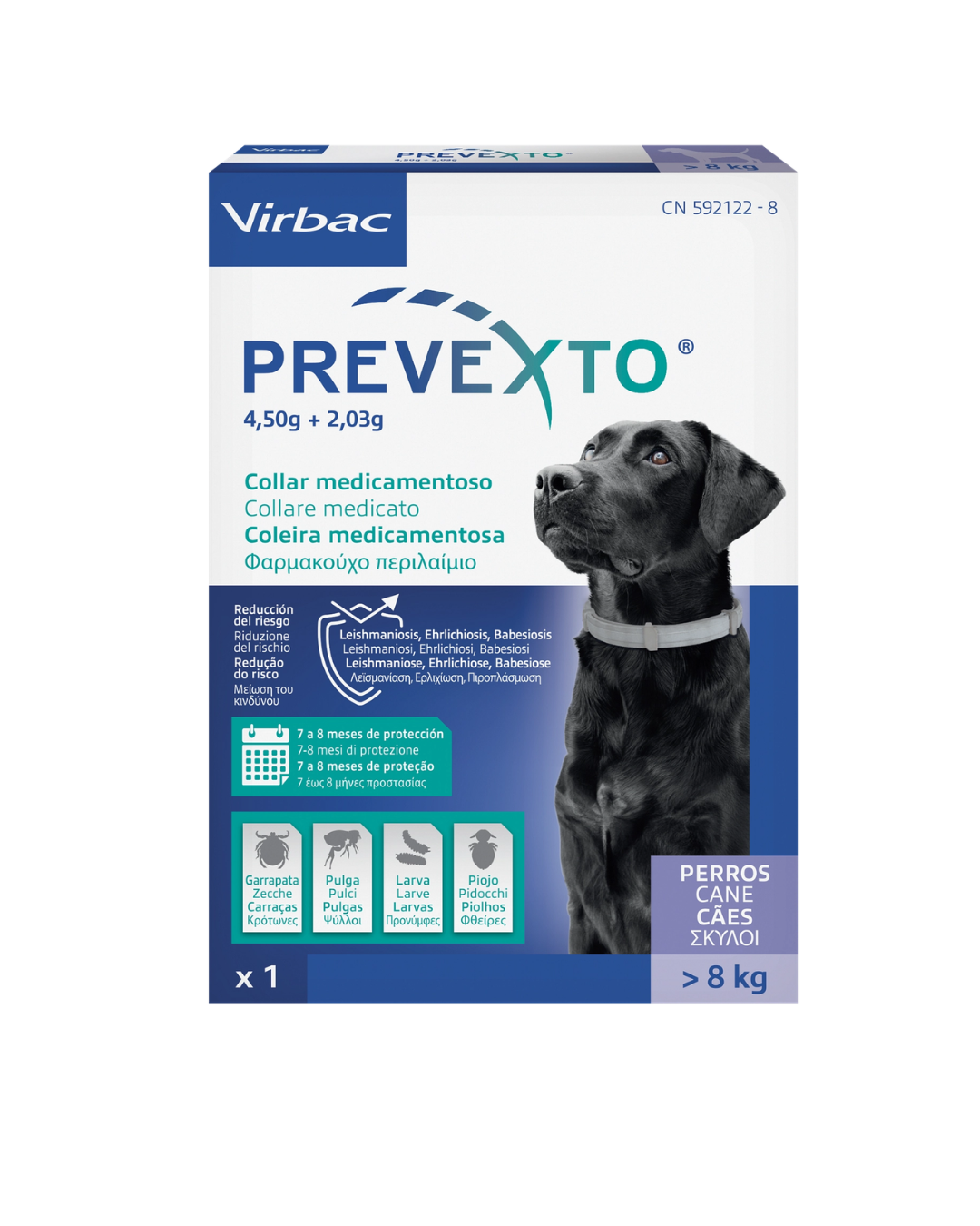 Virbac - Prevexto Collare Antiparassitario Tg.M Cani +8kg