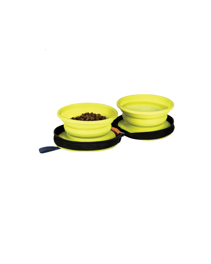 Vitakraft - Ciotola da Viaggio Doppia in Silicone con Custodia - 450 ml