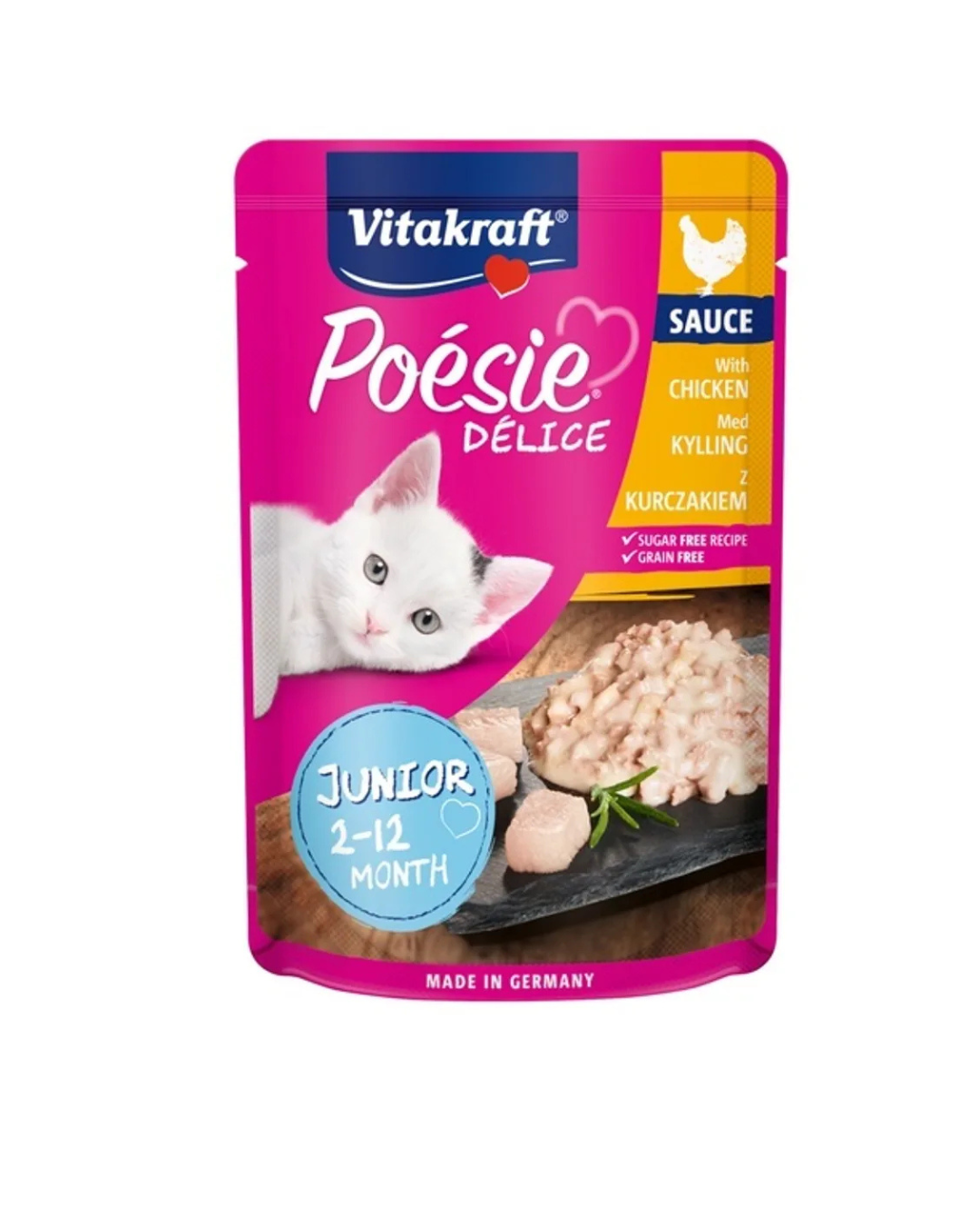Vitakraft- Poesie Delice Junior Sauce Filetto di Pollo 85gr