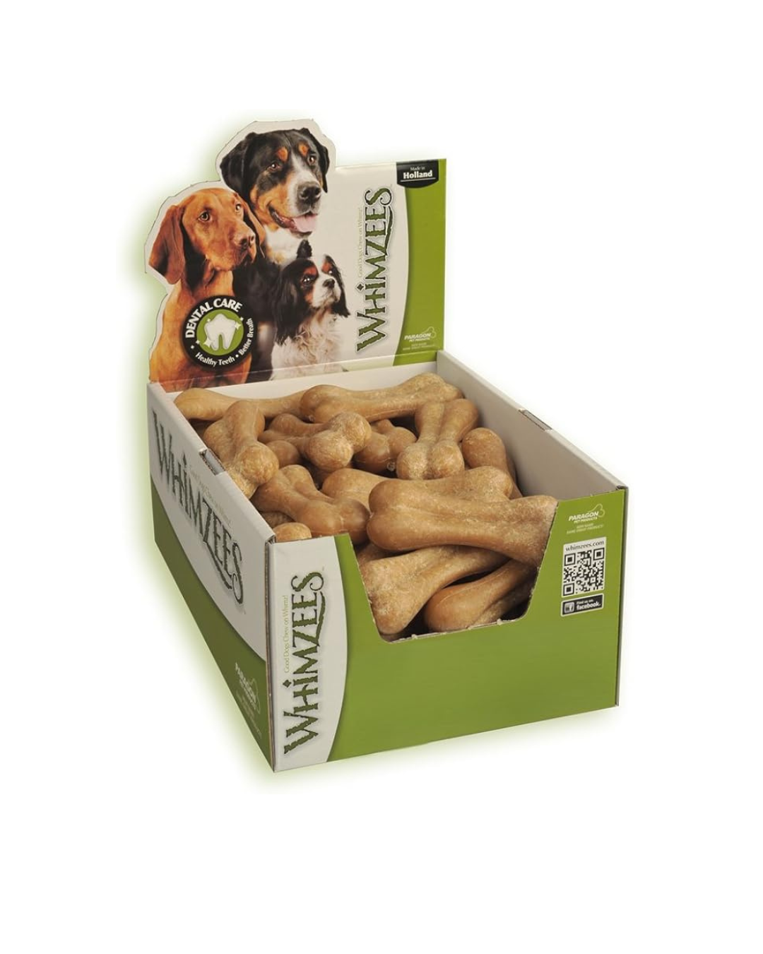 Whimzees - Osso Riso M/L - Box 50 Pezzi - Snack Dentali Naturali