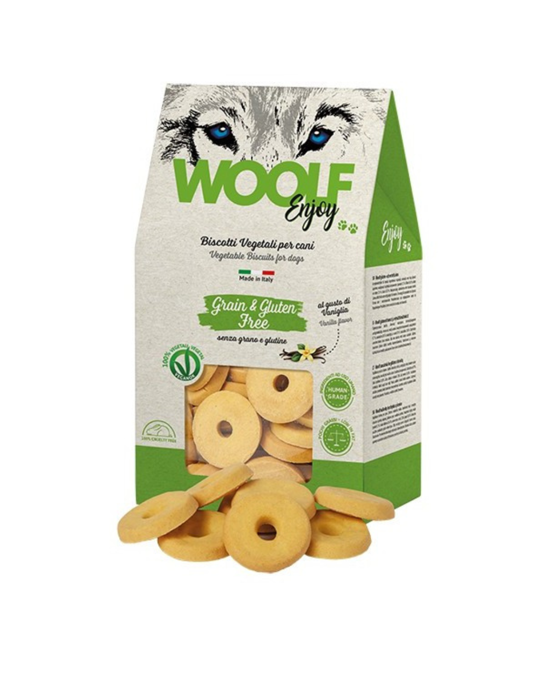 Woolf - Enjoy Biscotti Vegetali per Cani - Gluten free - 400 gr