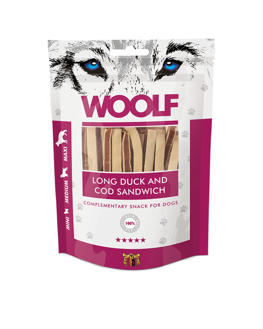 Woolf - Sandwich Lungo di Anatra e Merluzzo - 100 gr